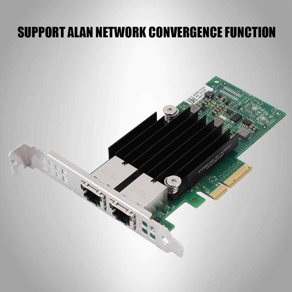 2-Port Gigabit Ethernet PCIe Network Card - X550-T2 10Gbps LAN Adapter for Desktop PC & Server | High-Speed Networking for Gaming, Video Editing & Data Centers
