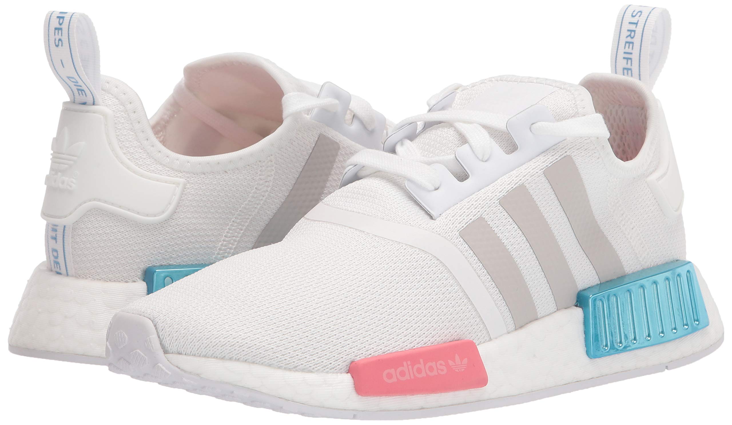 Adidas Originals Women's NMD_R1 Sneakers - White, Grey & Hazy Rose | Size 8.5 US | Running, Gym & Casual Wear Shoes