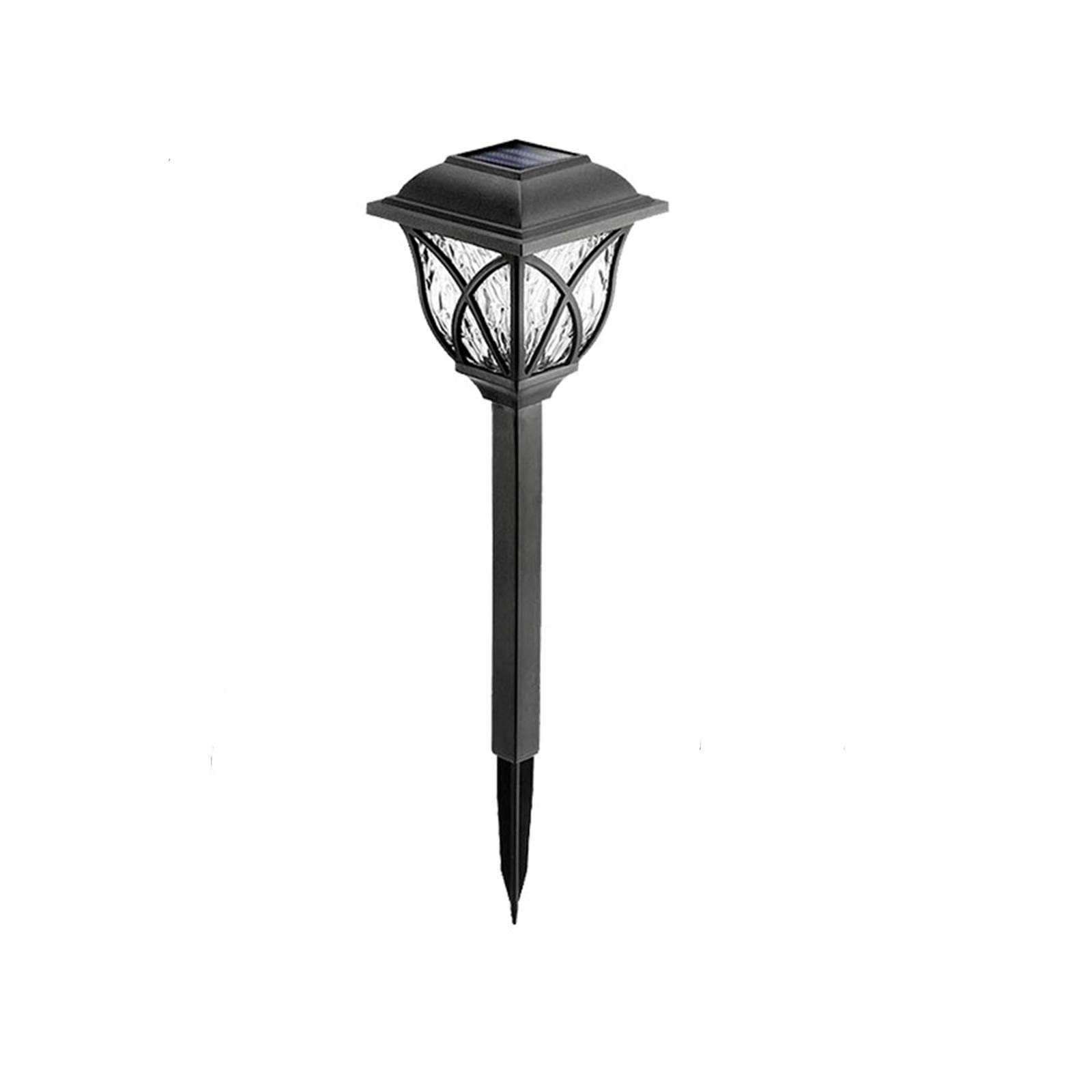 Aozhen Solar Powered Outdoor LED Lawn Lights - Waterproof Garden Pathway Lighting for Yard, Patio, Walkway - Decorative Solar Landscape Lights for Christmas, Halloween, Garden Party (Black, Pack of 6)