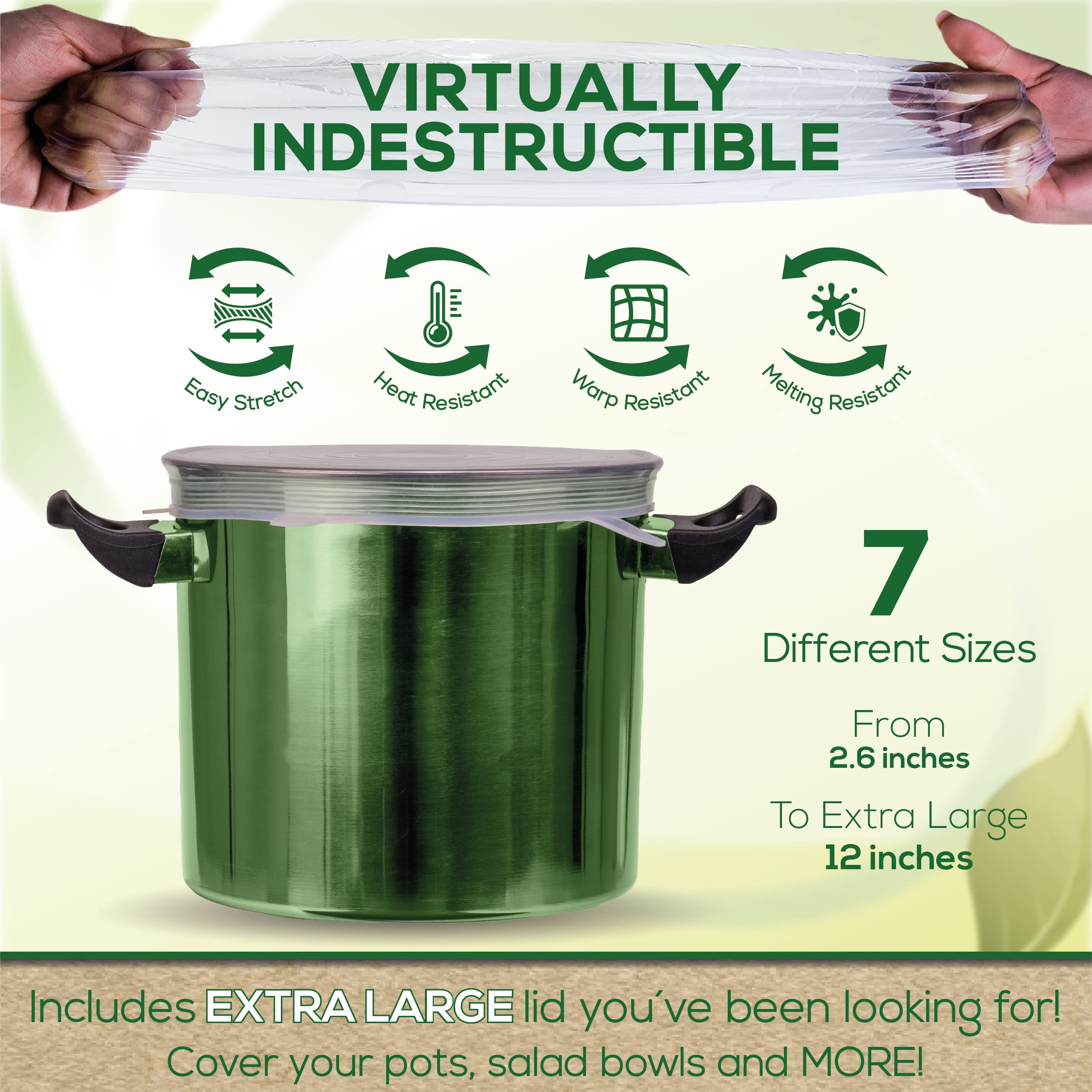 Reusable Silicone Food Storage Lids Variety Pack (7-Piece) – Stretchable Silicone Covers for Bowls, Containers & Leftovers – Eco-Friendly Kitchen Gadgets for Fresh Food Preservation – Perfect for Meal Prep, Refrigerator Storage & On-the-Go Snacks