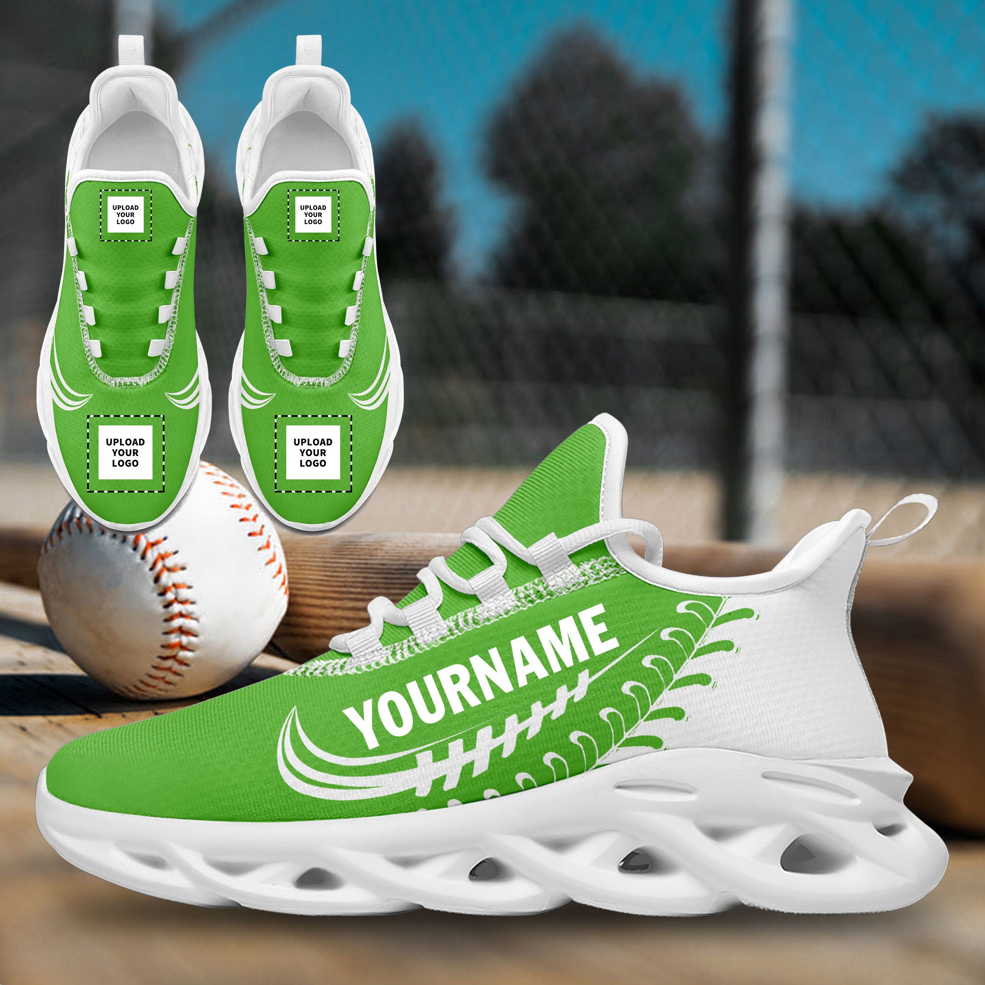 Custom Green MaxSoul Jersey Shoes & Hat Set - Personalized Sports Outfit for Basketball, Football & Fan Gear - Perfect for Games, Training & Team Spirit