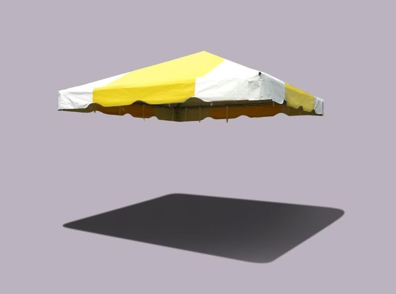 10' x 10' Replacement PVC Vinyl Tent Top - Waterproof & UV Resistant Heavy Duty Canopy Cover (Yellow) | Compatible with Weekender West Coast Frame Tent | Perfect for Outdoor Parties, Camping & Events