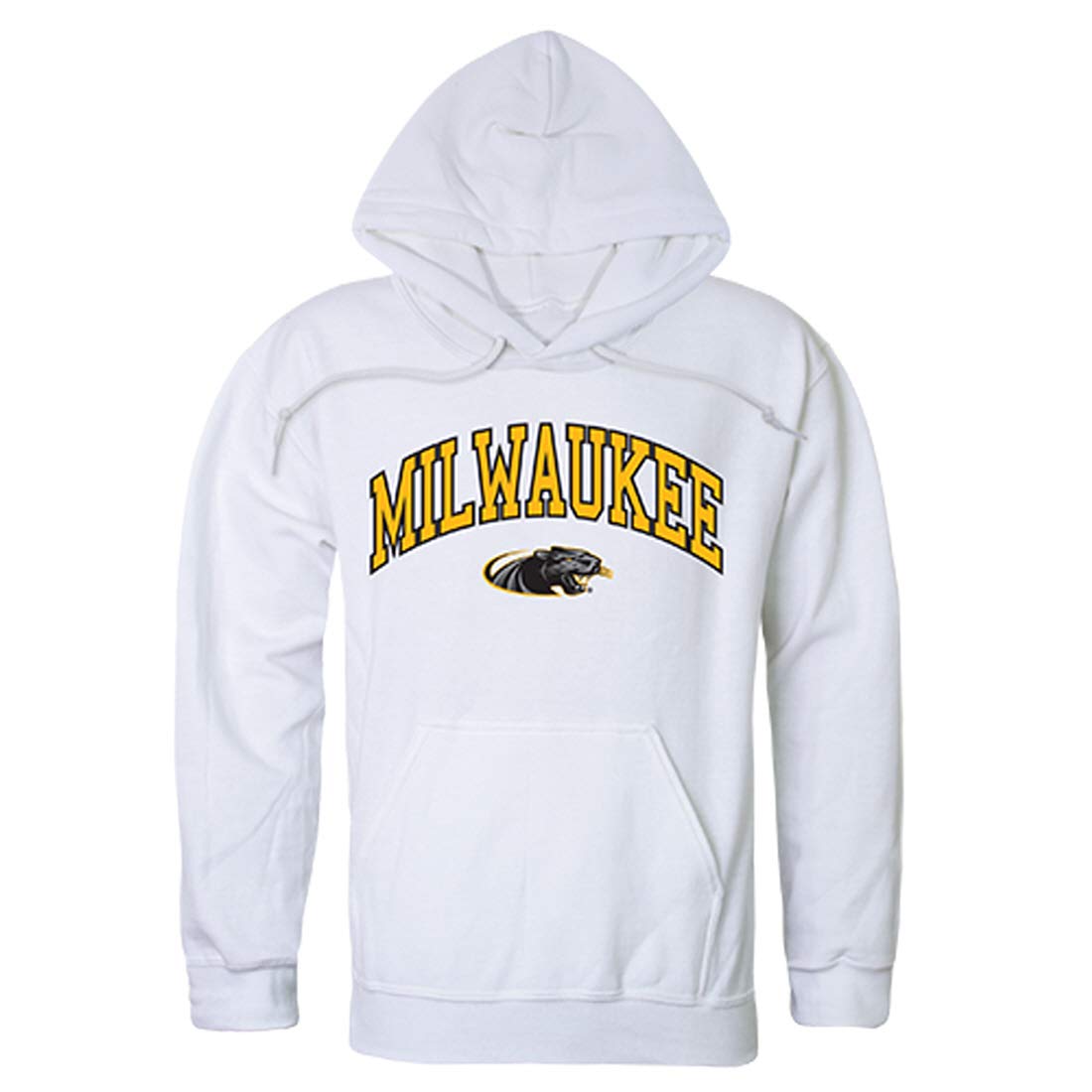 UWM Wisconsin-Milwaukee Panthers NCAA Campus Pullover Hoodie Sweatshirt - Large Size, White Color for Men & Women | Perfect for Game Day, College Spirit Wear & Casual Outfits
