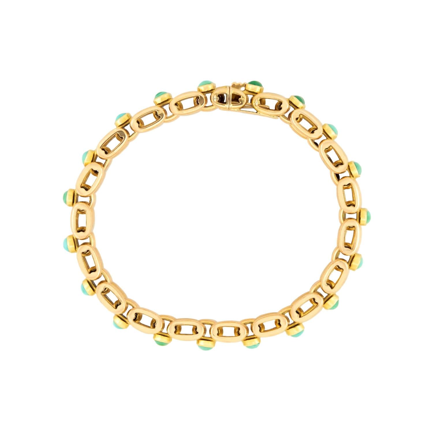 Victorian Style 15k Gold Plated Turquoise Line Bracelet for Women - Elegant Jewelry Gift for Birthday, Anniversary & Special Occasions