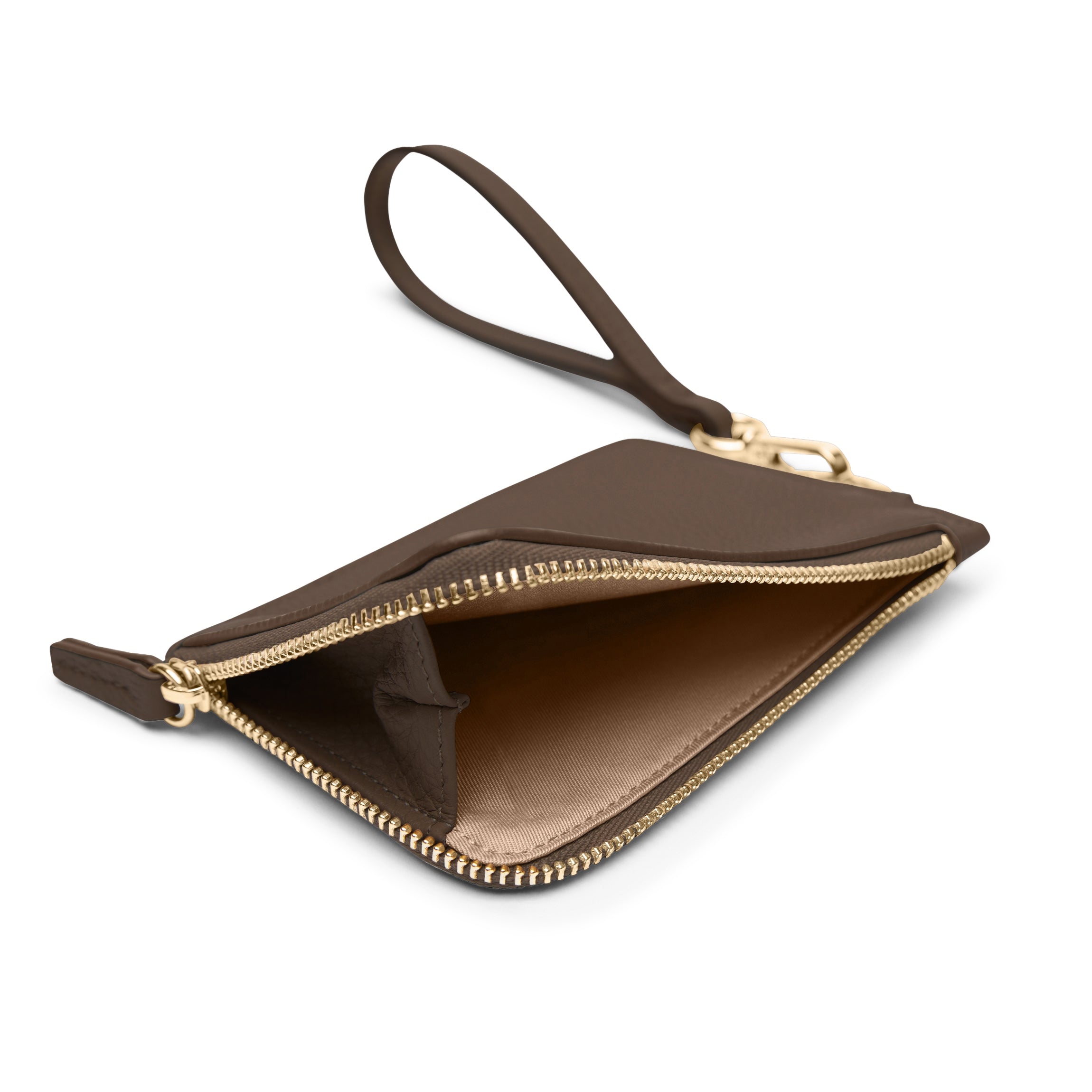 Devon Leather Wristlet Wallet in Cocoa Brown - Stylish & Compact for Women | Perfect for Everyday Use, Travel, and Parties