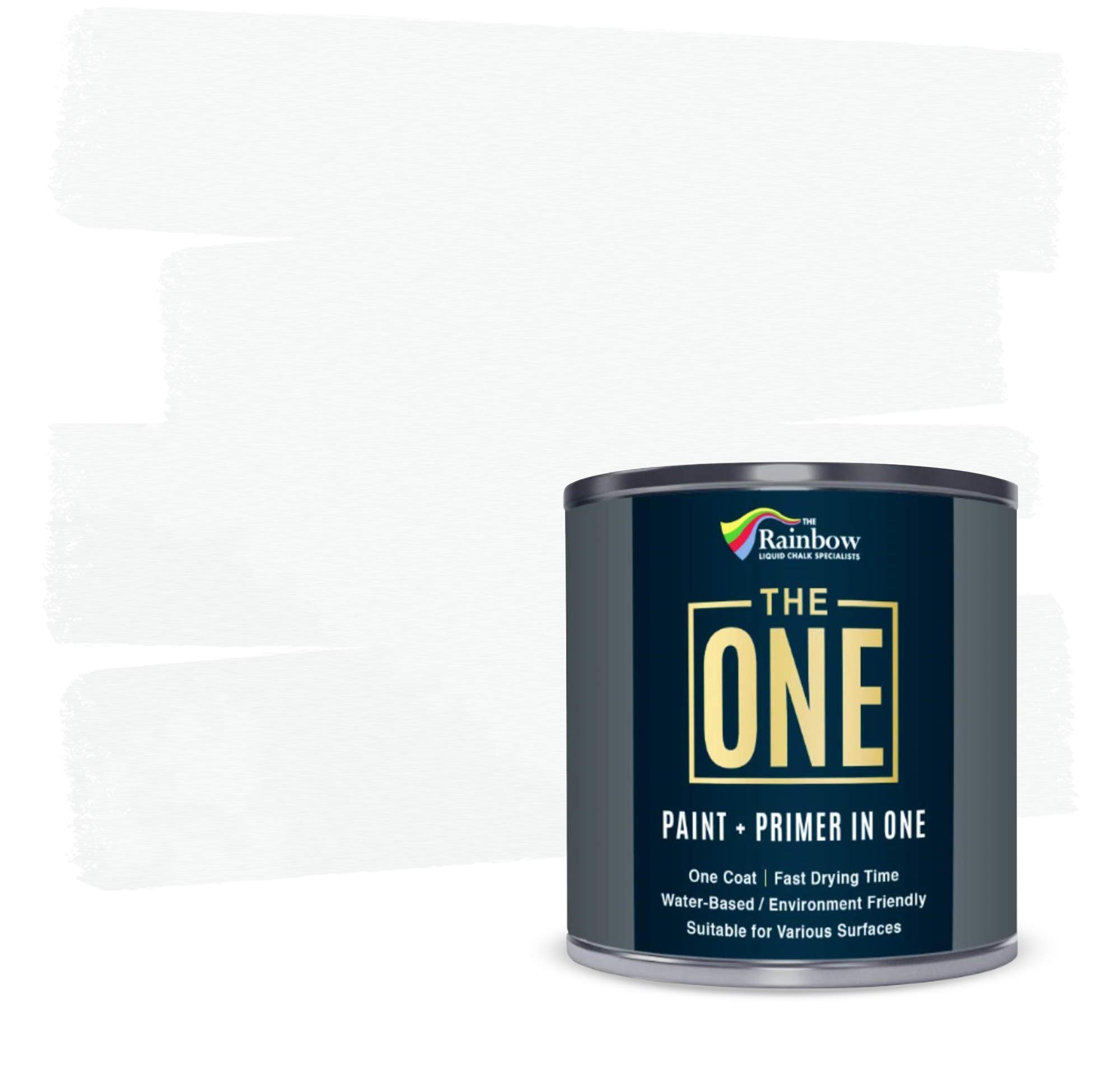 THE ONE Paint & Primer: Most Durable All-in-One Interior & Exterior Paint for Furniture, Cabinets, Doors, Walls - Fast Drying Gloss Finish (Off White, 8.5oz) - Perfect for Kitchen, Bathroom & DIY Home Projects