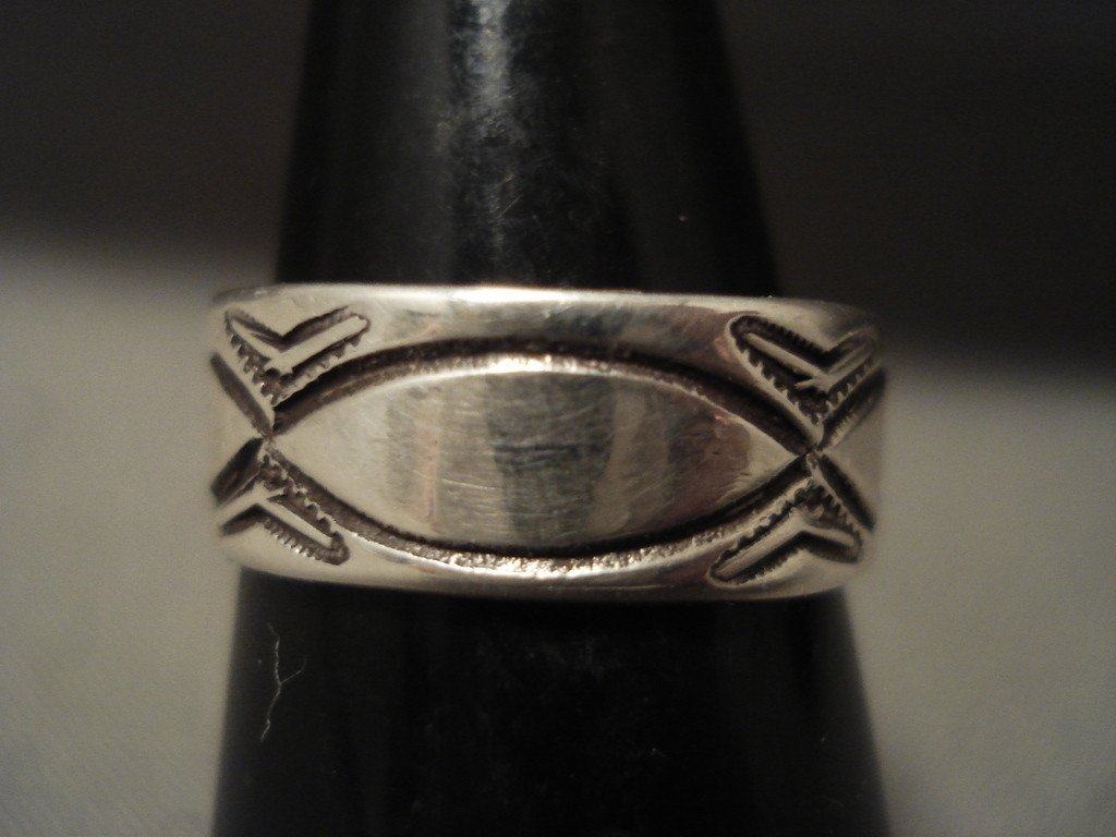 1910's Vintage Navajo Ingot/coin Native American Jewelry Silver Ring