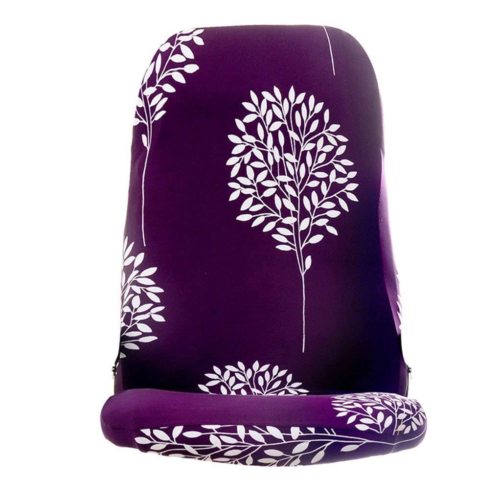 Fityle Stretchable Computer Chair Covers - Floral Pattern Office Chair Protector Slipcovers (Set of 8) | Breathable & Washable | Perfect for Home Office, Gaming, and Conference Rooms
