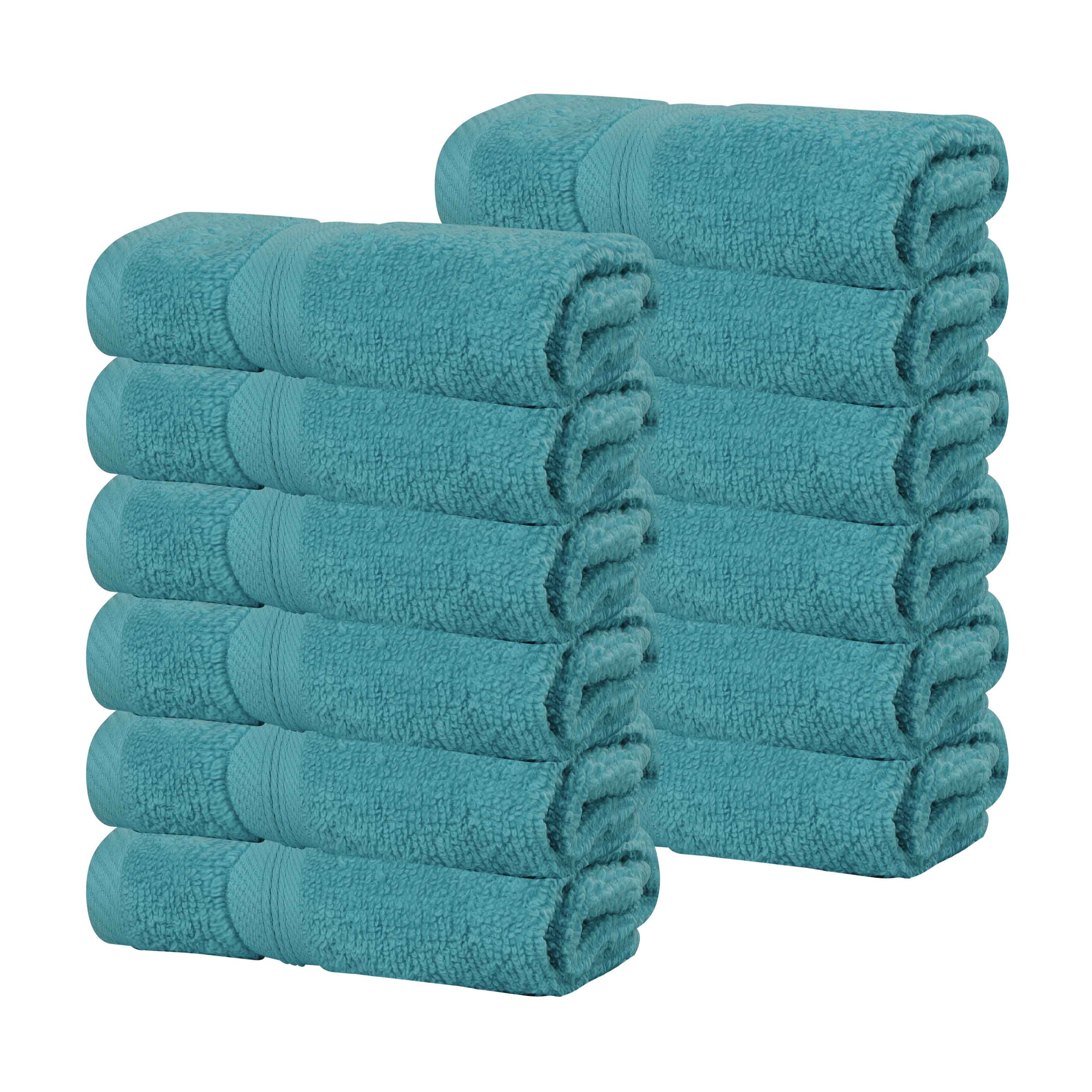 Premium 12-Pack Zero Twist Cotton Face Towels & Washcloths | Ultra Soft, Absorbent & Skin-Friendly | Perfect for Spa, Baby Care & Gentle Exfoliation