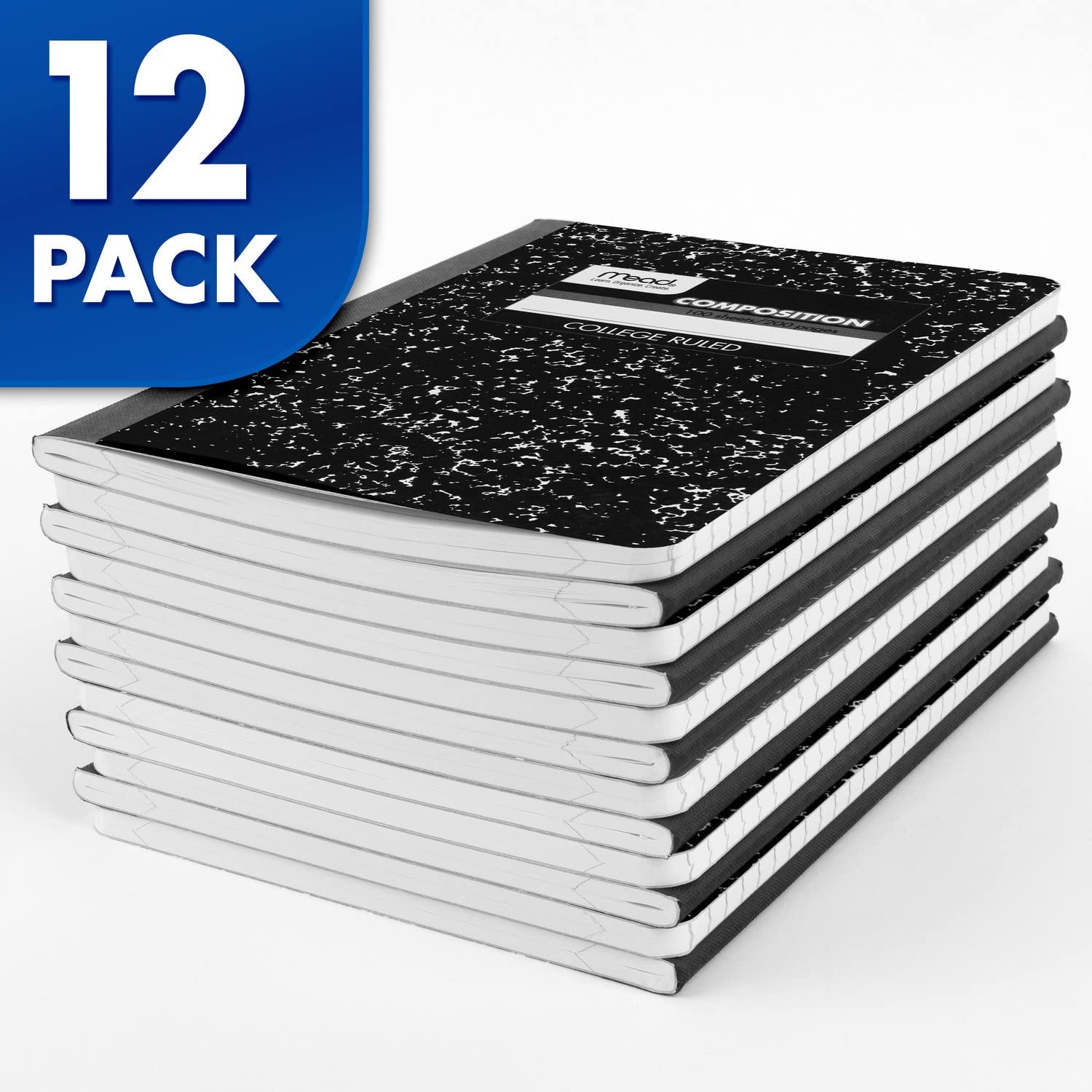 Mead Composition Notebooks 12 Pack - College Ruled Paper 9.75