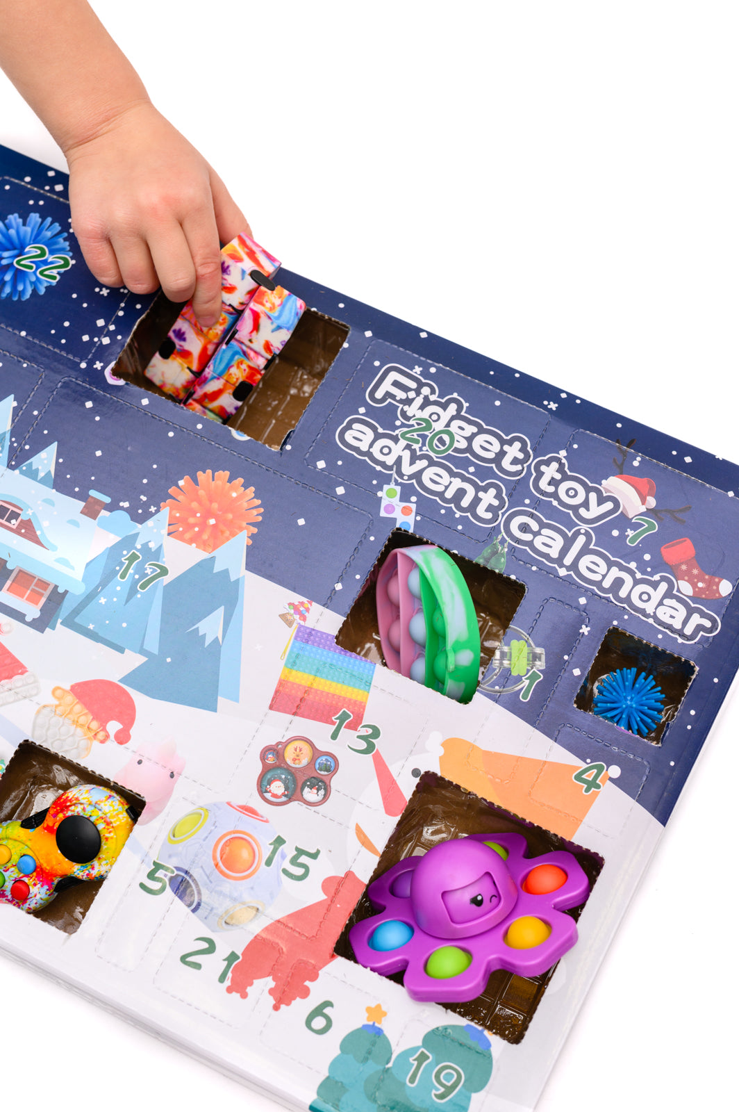 Fidget Fun Advent Calendar - 24 Days of Stress Relief Toys for Kids & Adults | Christmas Countdown Gift for Anxiety Relief, ADHD, Focus - Perfect for Home, Office, School Use