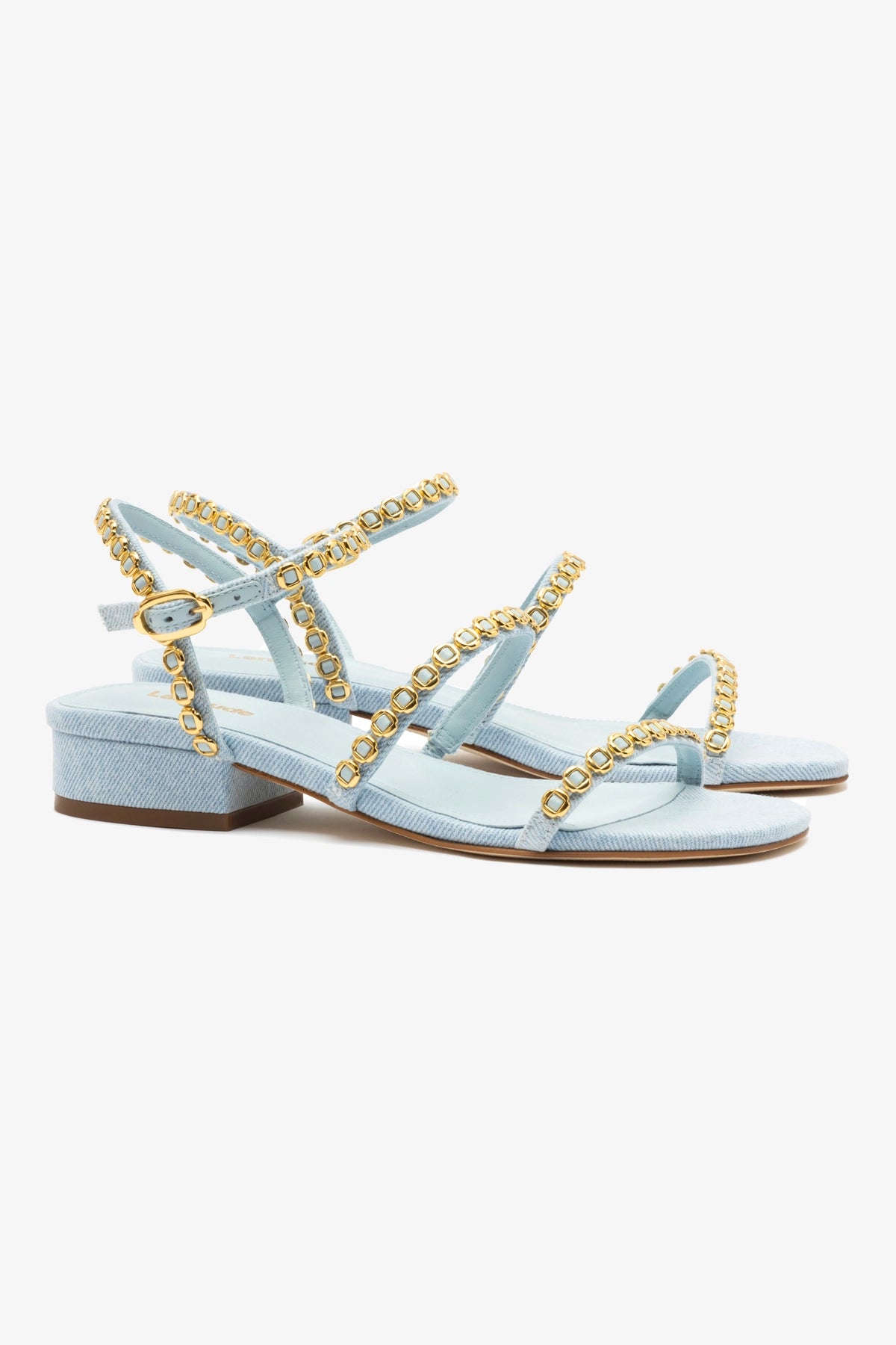 Milanina Women's Flat Sandal in Maya Denim - Comfortable Casual Summer Shoes for Beach, Vacation & Everyday Wear