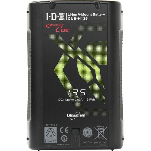 IDX System Technology CUE H135 134Wh Compact Li-Ion V-Mount Battery for DSLR Cameras & Video Production - Perfect for Filmmaking, Photography & On-Location Shooting