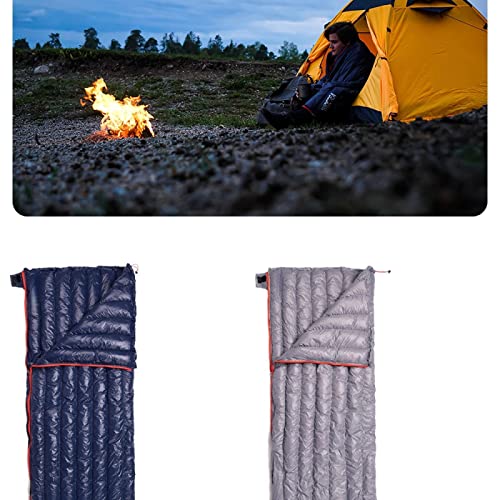Ultralight Waterproof Down Sleeping Bag for Camping & Travel - 300G Gray, Portable & Compact with Compression Storage - Perfect for Backpacking, Hiking & Outdoor Adventures