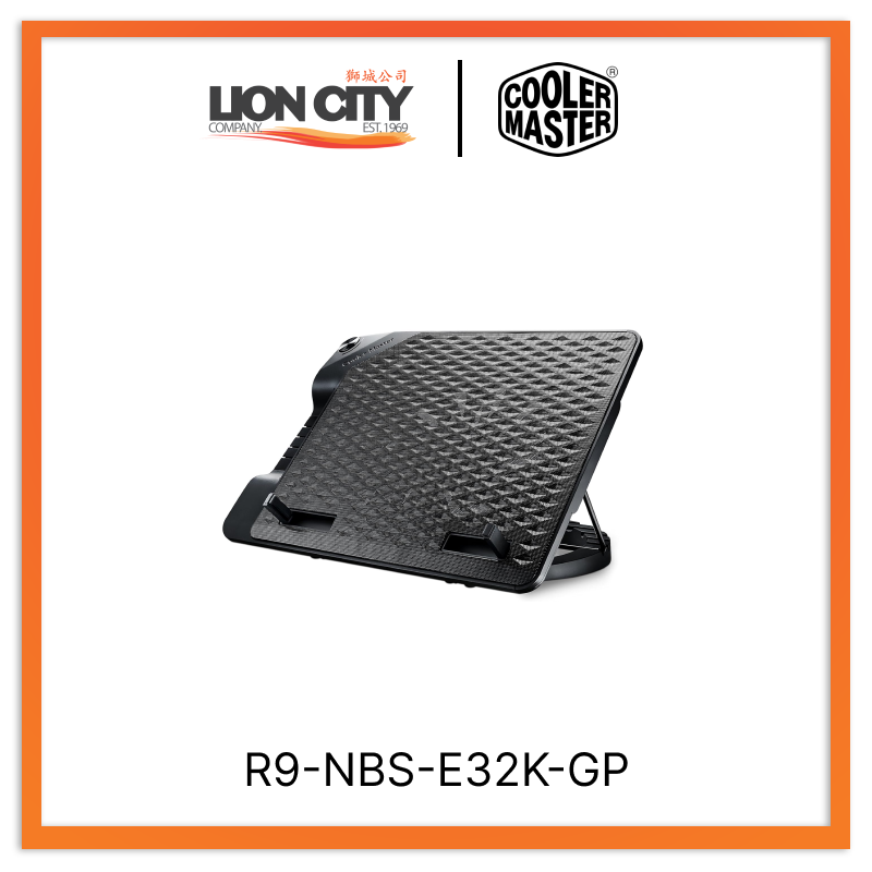 Cooler Master R9 NBS E32K GP CM Notepal Ergostand III 4-Port USB Hub - Laptop Cooling Stand with Ergonomic Design for Home & Office Workspace