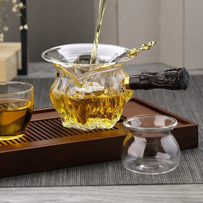 Premium Glass Tea Strainer with Goldfish Handle - Fine Mesh Infuser for Loose Leaf Tea, Herbal Tea & Matcha - Perfect for Tea Lovers, Home Brewing & Gift Giving