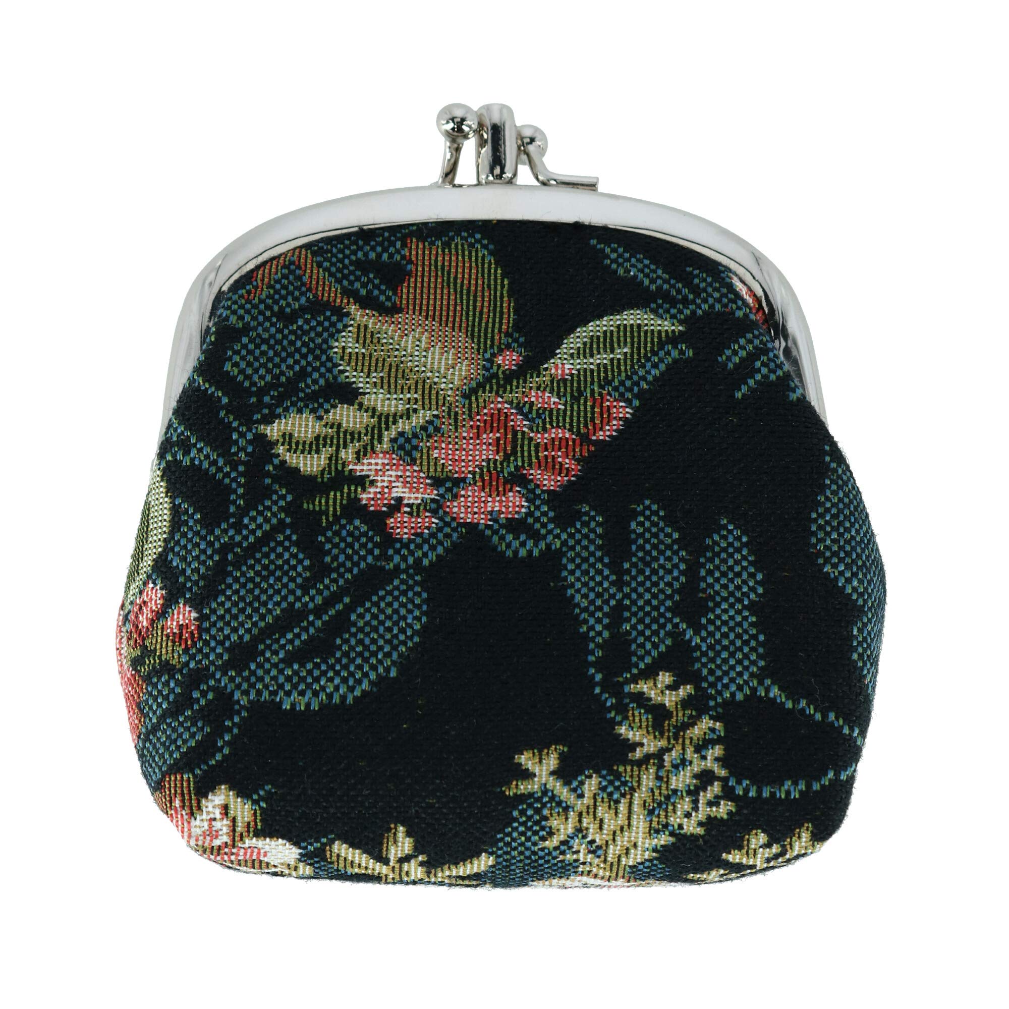 CTM® Women's Floral Print Tapestry Glasses Case & Coin Purse Set - Stylish Eyewear Storage & Small Wallet for Everyday Use, Travel, and Gift Giving
