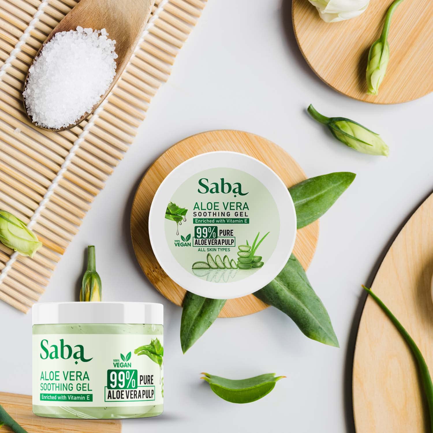 Pure Aloe Vera Gel with Vitamin E for Acne & Scar Treatment - Hydrating Moisturizer for Glowing Skin, After Sun Care, Hair Mask & Natural Face Care - 100g for Daily Skincare & Sunburn Relief