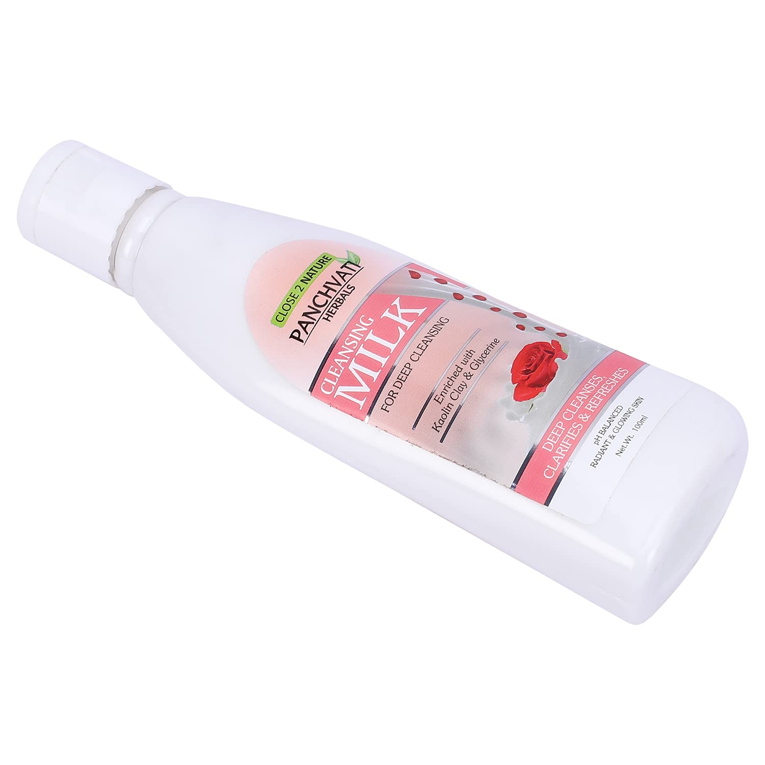 Panchvati Herbals Natural Cleansing Milk with Ayurvedic Herbs - 100ml (Pack of 3) | Gentle Face Wash for Daily Skincare, Makeup Removal & Deep Cleansing