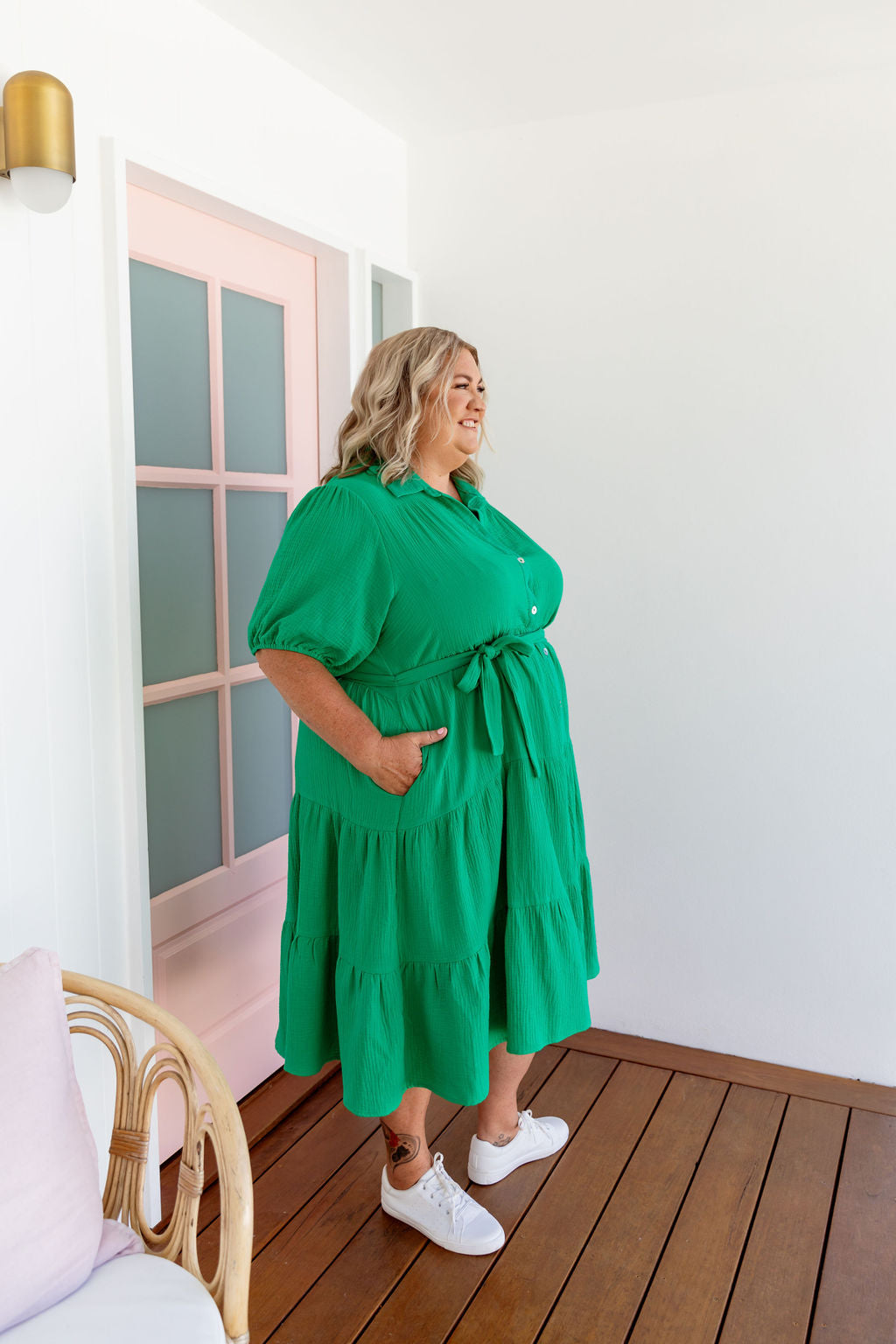 Stylish Mali Midi Dress in Green - Perfect for Summer Outfits, Casual Wear & Special Occasions