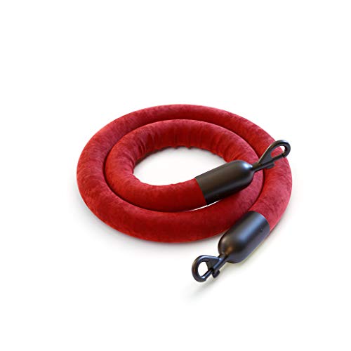 Red Rope with Black Powder Coated Snap Ends