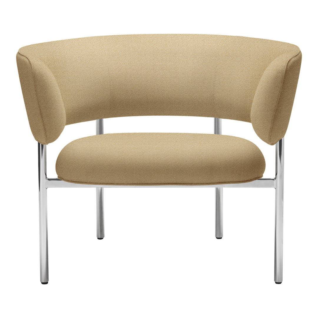 Font Lounge Armchair - Modern Accent Chair for Living Room, Bedroom & Office - Comfortable Upholstered Reading Chair with Wooden Legs - Perfect for Relaxing, Reading & Decorating