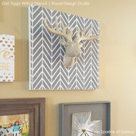 Ziggy Wall Stencil - Reusable DIY Home Decor Template for Creative Painting & Wall Art - Perfect for Bedrooms, Living Rooms & Kids' Rooms