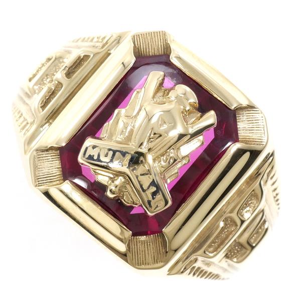 10K Yellow Gold Synthetic Ruby Ring for Women - Elegant Vintage Style Jewelry Gift for Anniversary, Engagement, Wedding & Special Occasions