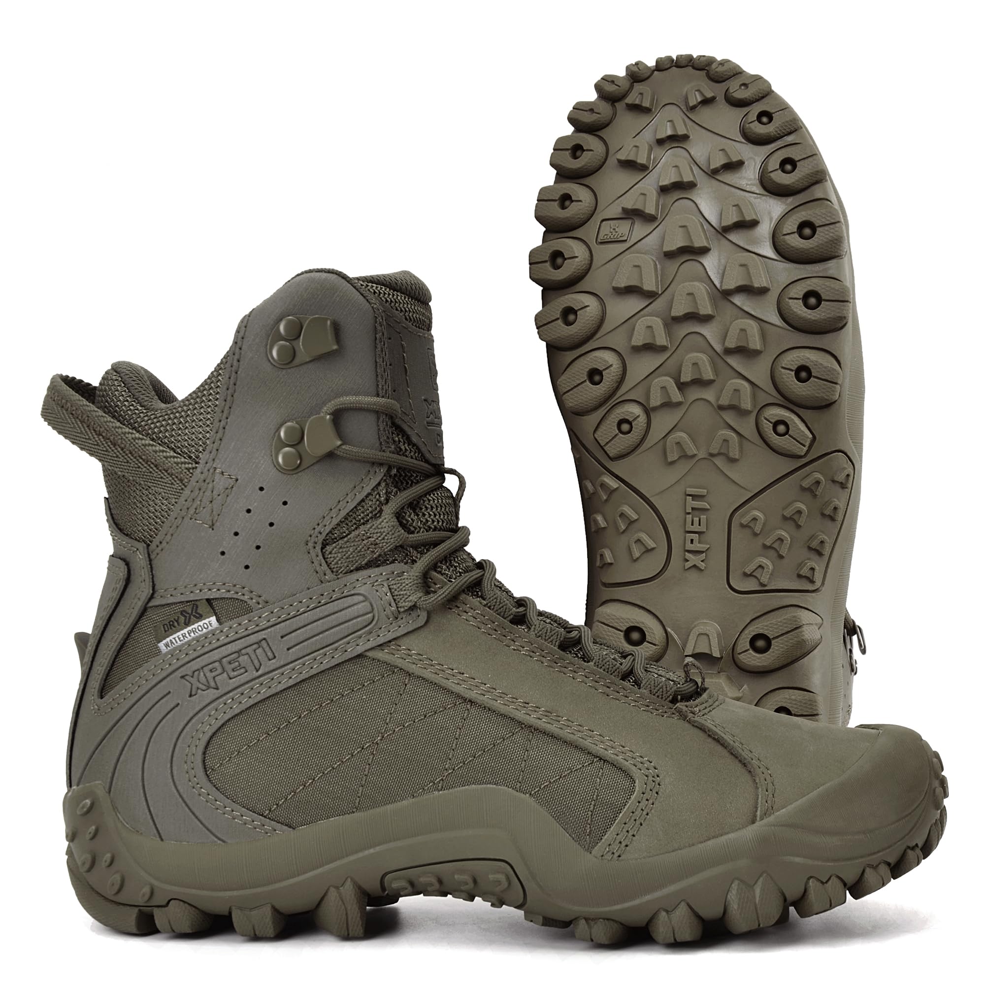 XPETI Men's Raptor Tactical Boots - Waterproof Hiking Boots for Outdoor Adventures, Military & Work - Lightweight & Durable for Hunting, Camping & Construction