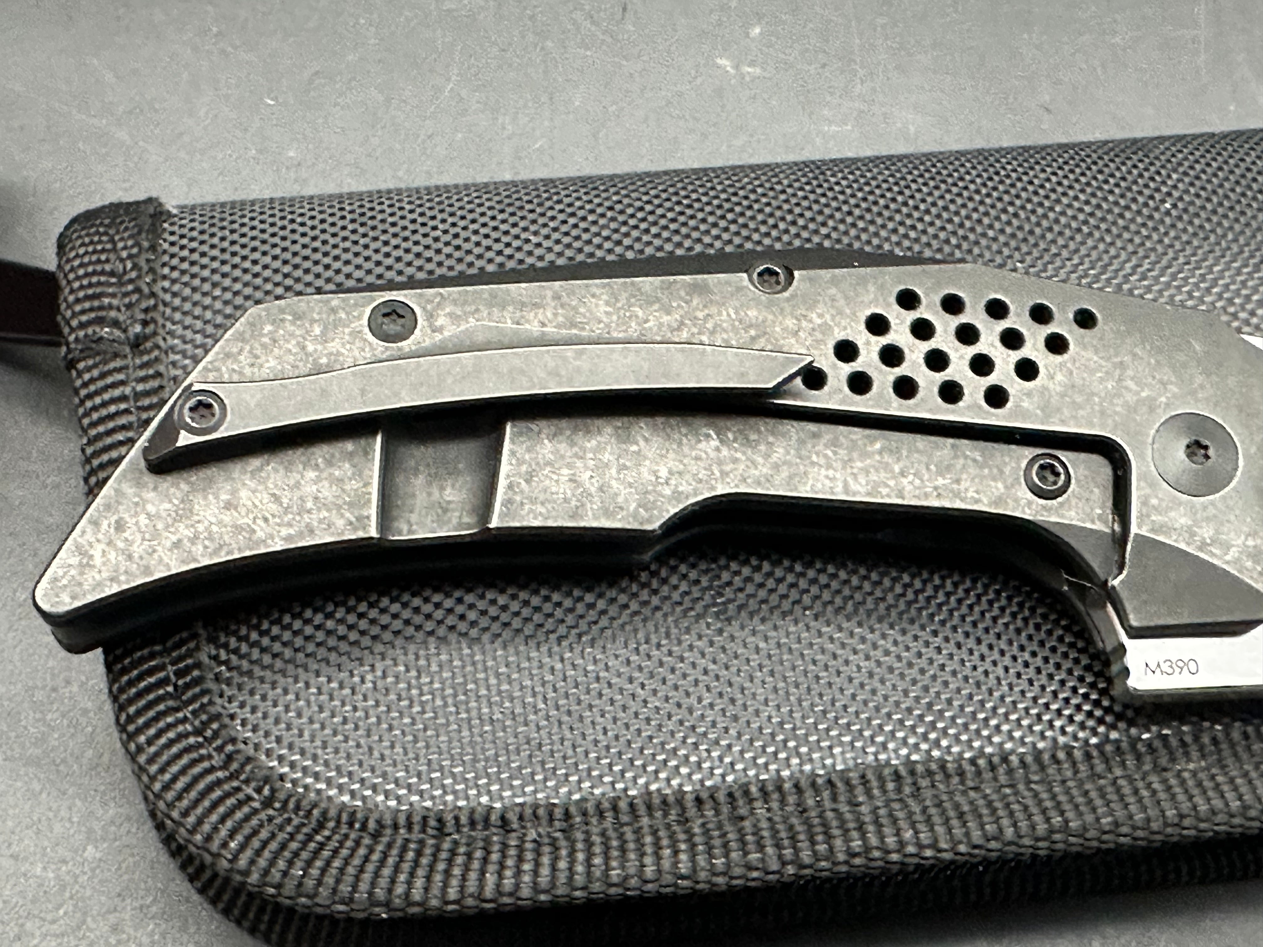 Reate Tashi Bharucha T3500 Folding Knife - Bronze Titanium Frame with Textured Brass Inlays | EDC Pocket Knife for Outdoor, Camping & Everyday Carry