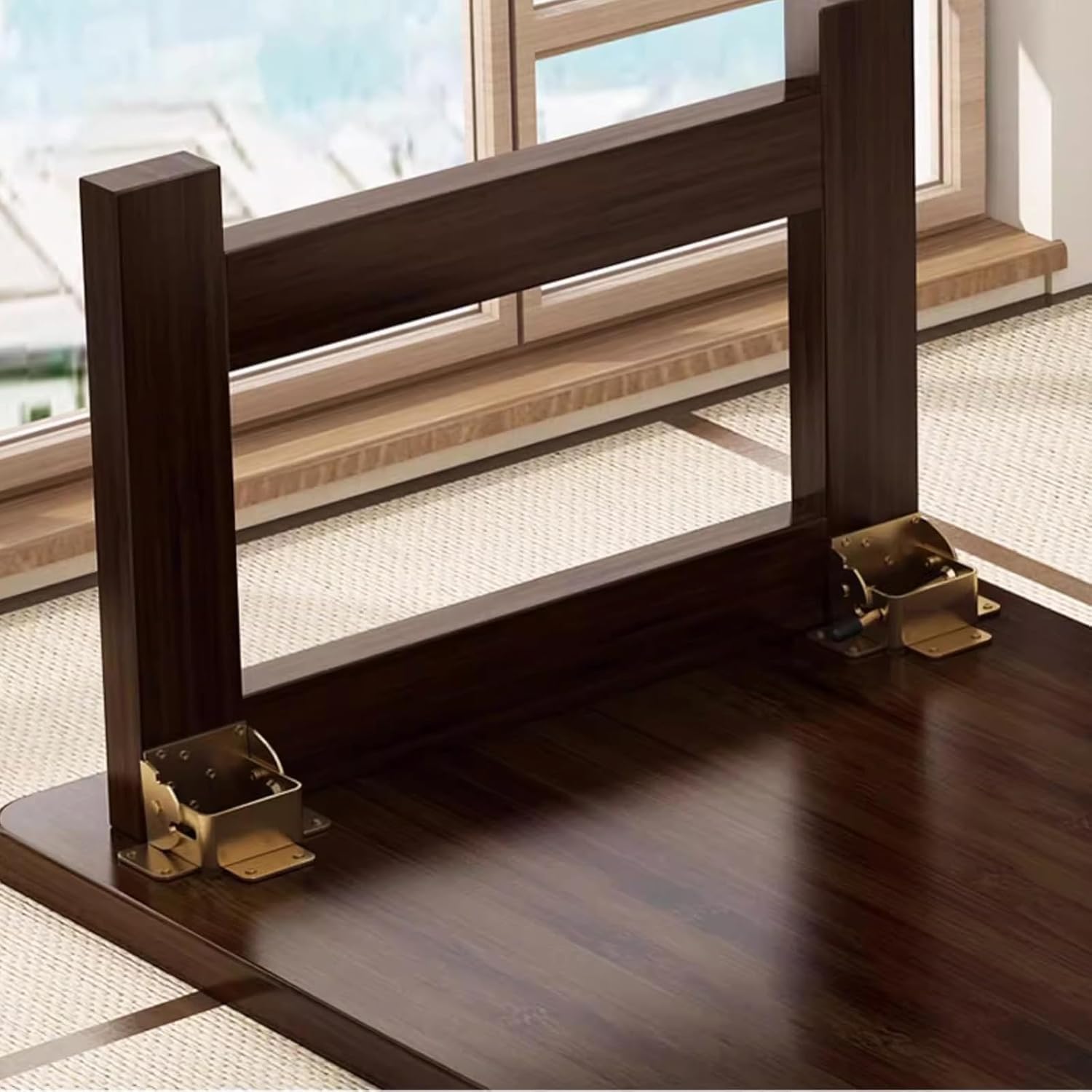 Japanese Folding Floor Table - Low Bamboo Coffee Table for Sitting, Dining & Tea Ceremony | Tatami Style Foldable Table for Living Room, Bedroom & Small Spaces (39.4 x 19.7 x 11.8 Inches) | Perfect for Meditation, Yoga & Asian-Inspired Home Decor