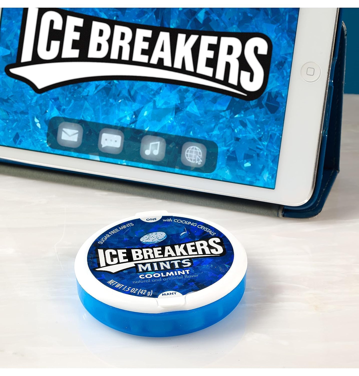 Coolmint Ice Breakers Mints - 1.5 oz (8 Packs) | Refreshing Breath Freshener for Work, Travel & Social Events