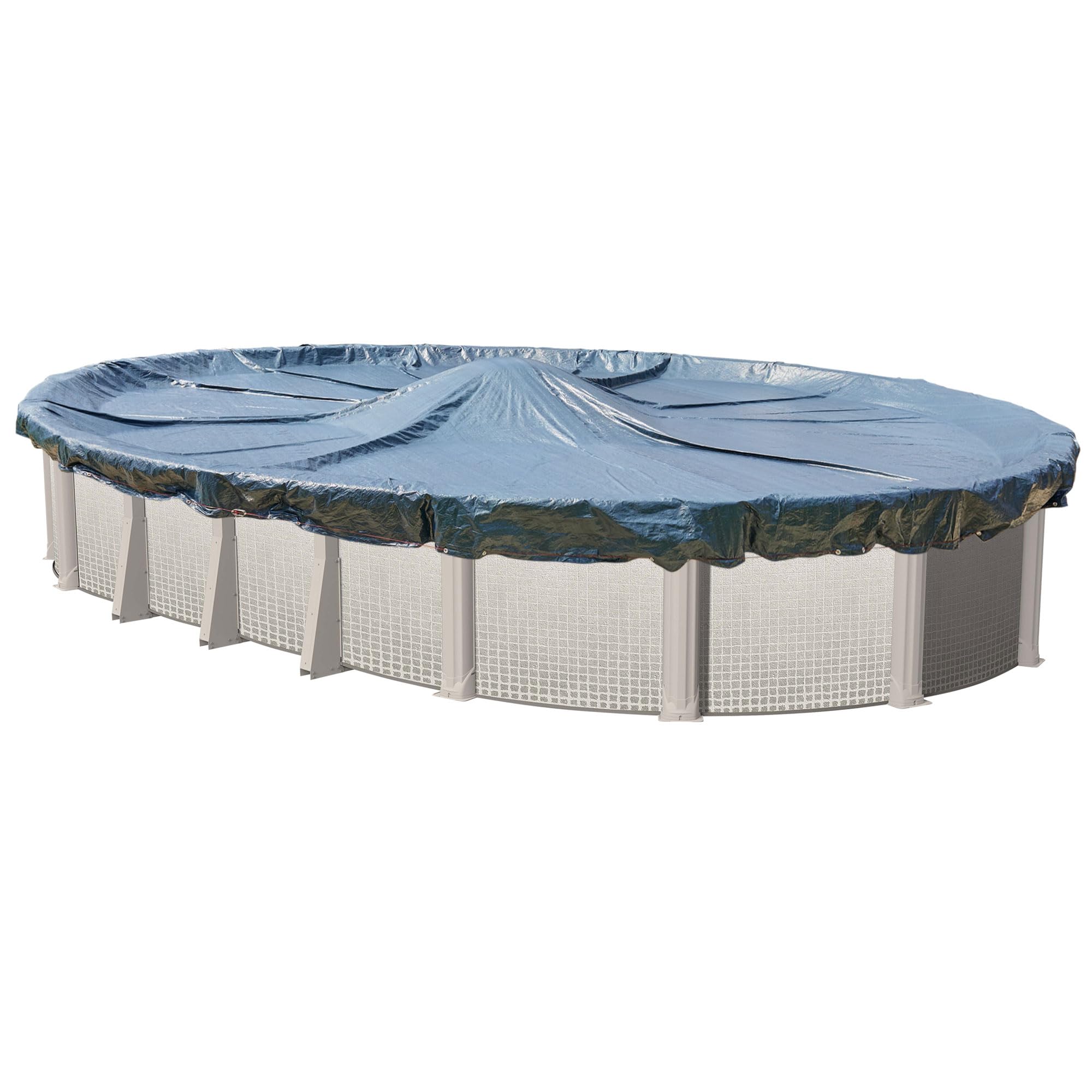 Doheny’s Heavy-Duty Winter Pool Cover for Above Ground Pools - 21' x 41' Oval Solid Design with 10-Year Tear-Resistant Weave | Best Commercial-Grade Protection for Winter | Perfect for Snow, Ice, and Debris Protection in Cold Climates