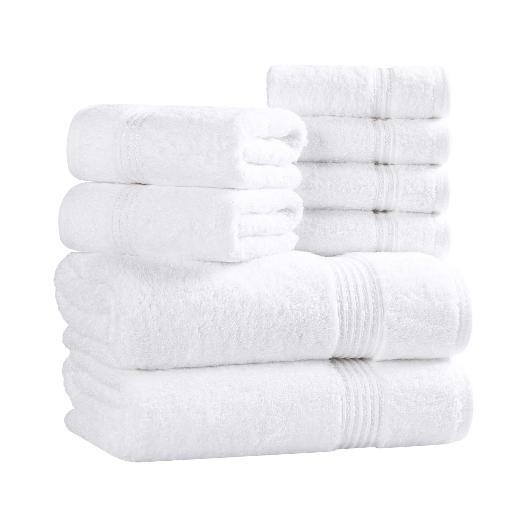 Premium Heritage Egyptian Cotton Plush Heavyweight 8-Piece Bath Towel Set - Ultra Soft & Absorbent for Spa, Luxury Hotel & Home Bathroom Use