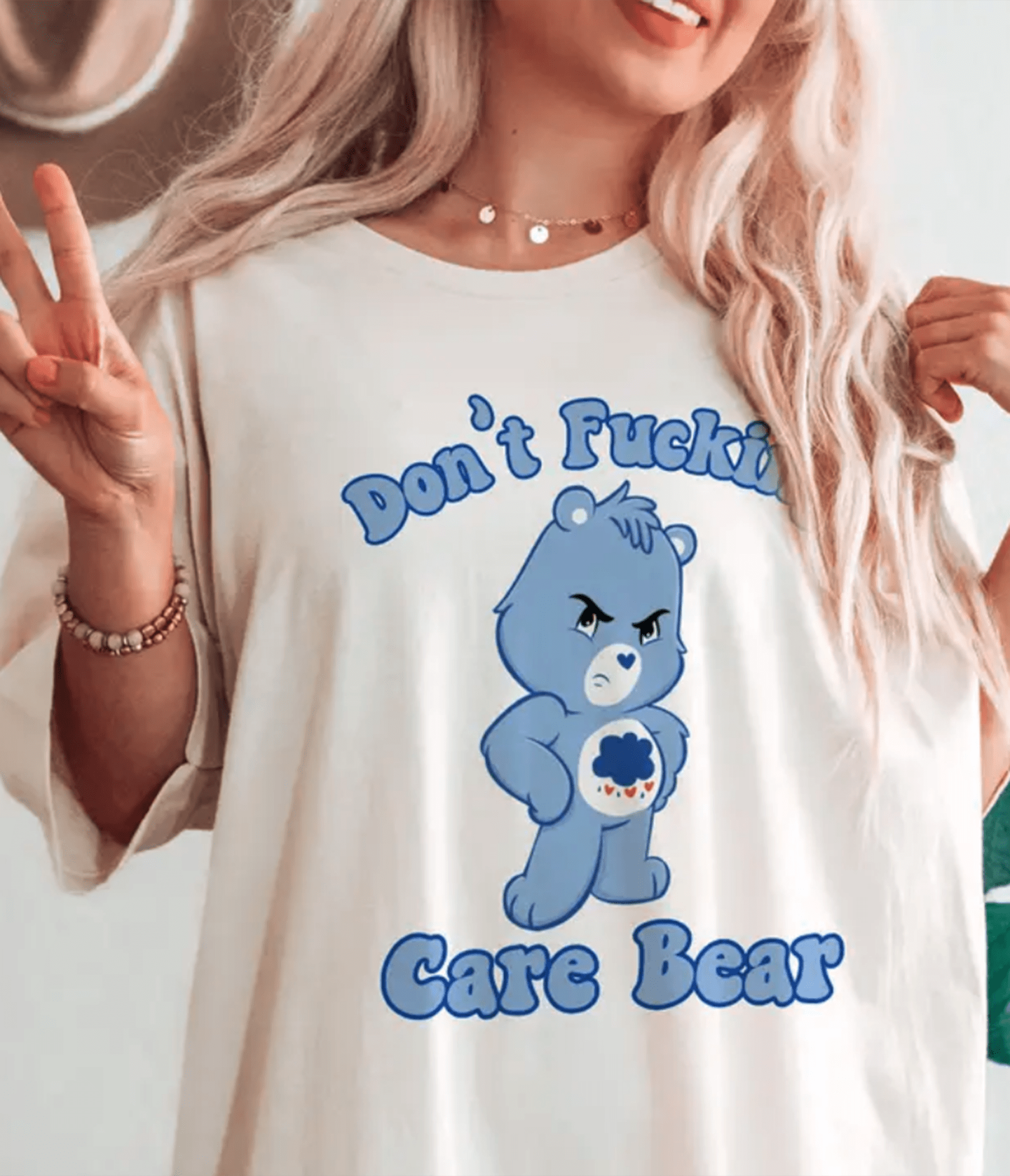 Don't Care Bear Graphic Tee for Men & Women - Funny Unisex T-Shirt for Casual Wear, Gifts, and Street Style