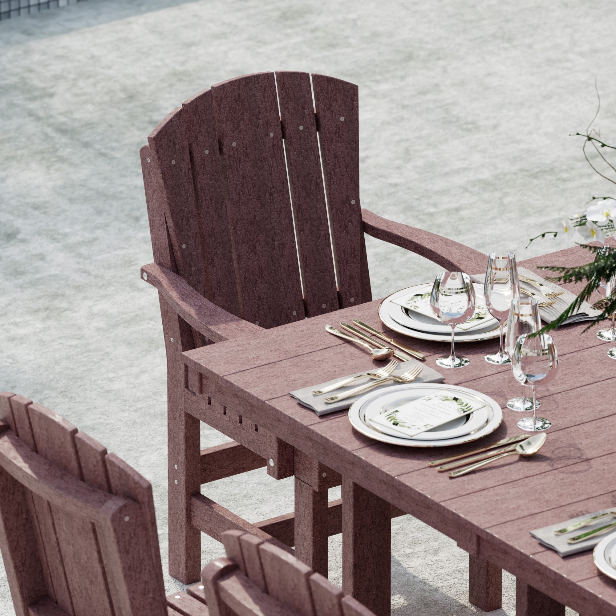 Heritage 7-Piece 44x72 Inch Dining Table Set with Chairs - Perfect for Family Gatherings, Dinner Parties & Outdoor Entertaining