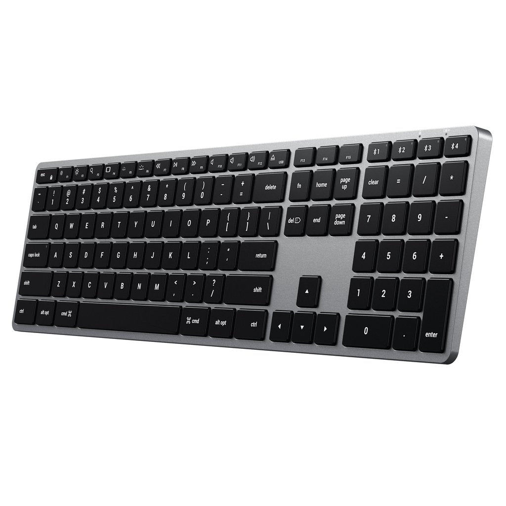 Satechi Slim X3 Bluetooth Backlit Keyboard - Space Grey | Wireless Keyboard for Mac, iPad, iPhone | Perfect for Home Office, Gaming & Travel