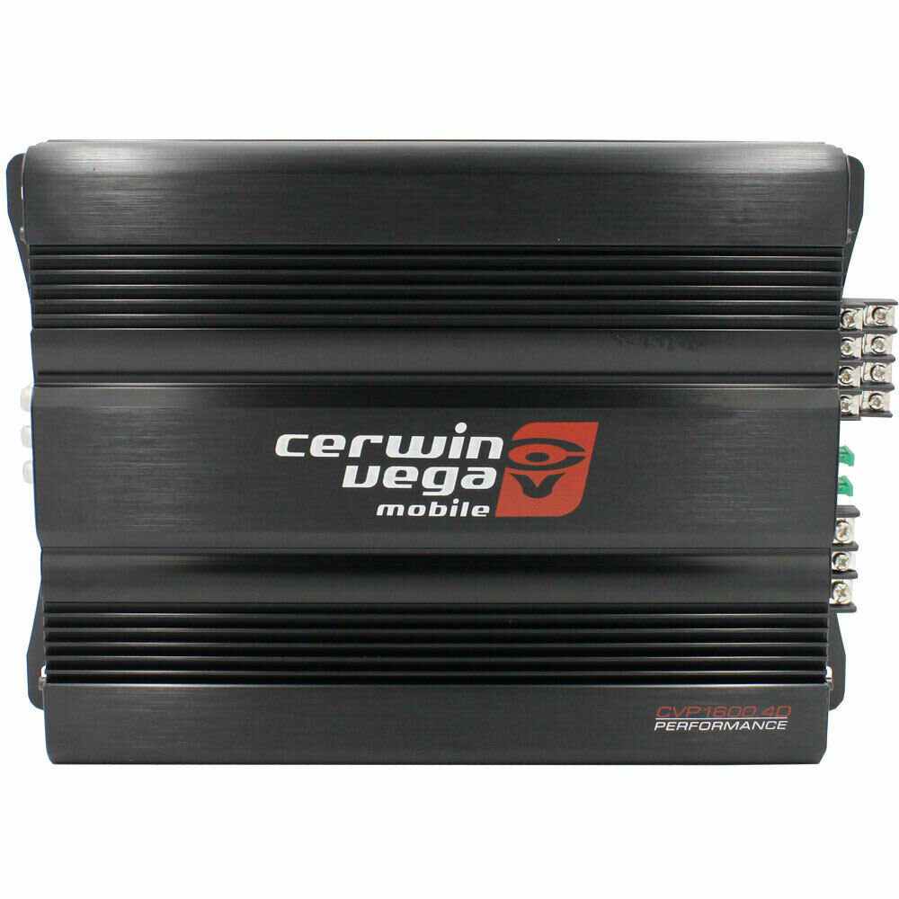 Cerwin Vega CVP1600.4D 4-Channel Class D Car Amplifier 800W RMS Power - Refurbished - Perfect for Car Audio Systems & Bass Boost Upgrades