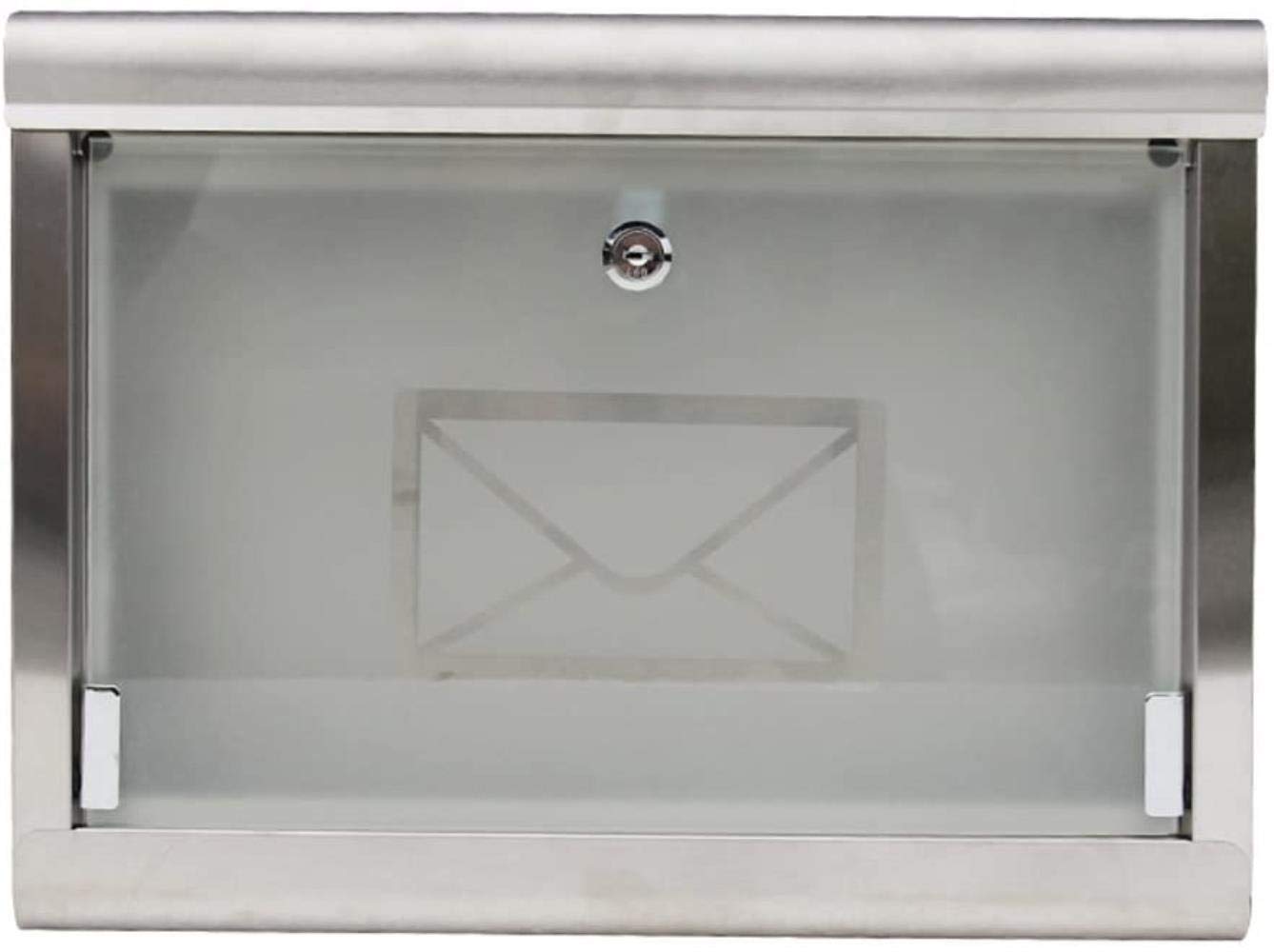 Vintage Locking Wall Mounted Mailbox - Waterproof & Rustproof Outdoor Postbox for Villa, Garden, or Patio - Secure Letter Box with Key for Home & Business Use