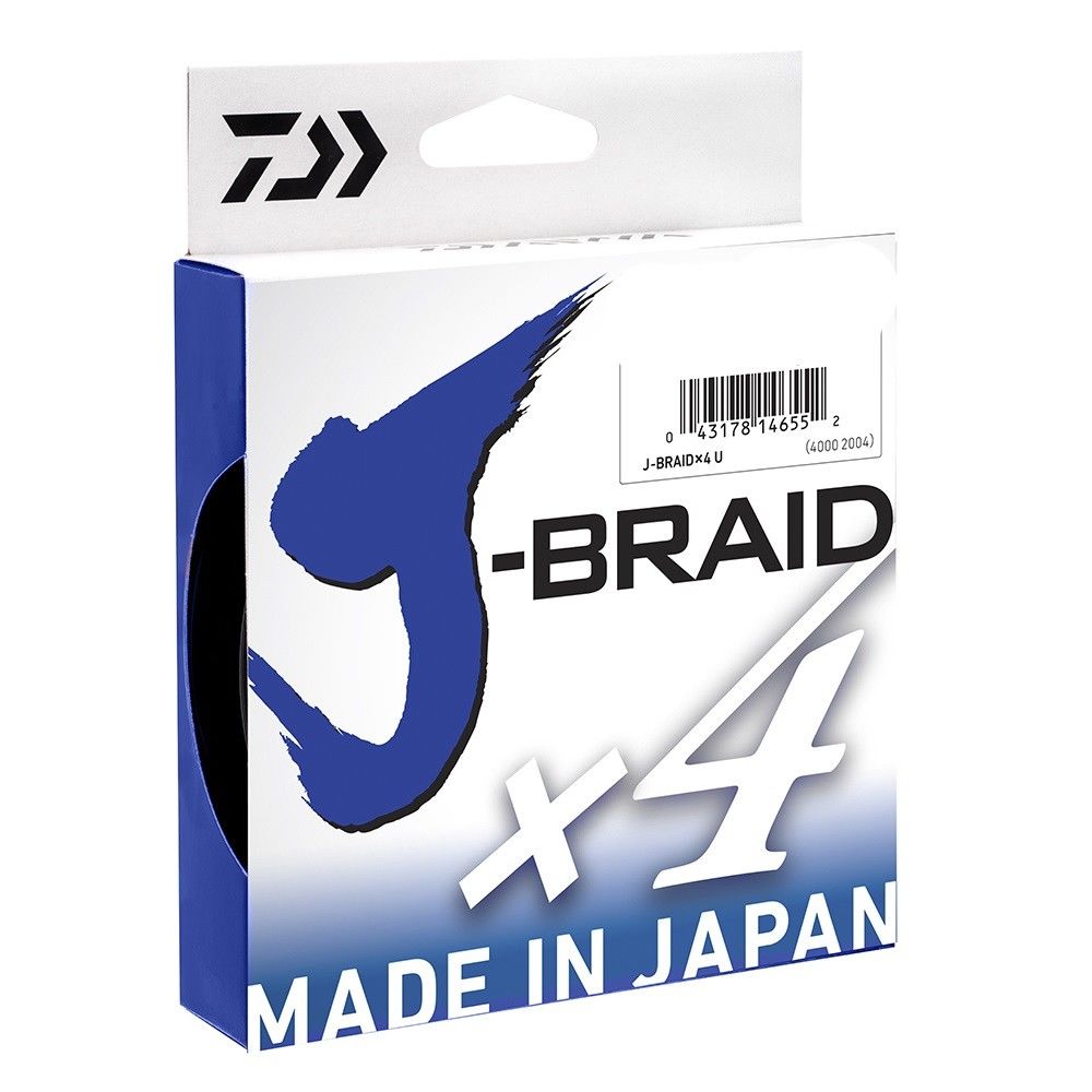 Daiwa J Braid 4-Strand High-Visibility Braided Fishing Line - 150-300 Yards (Blue/Green) & 3000 Yards (Yellow) - Saltwater & Freshwater Fishing Gear for Bass, Trout, and Offshore Angling