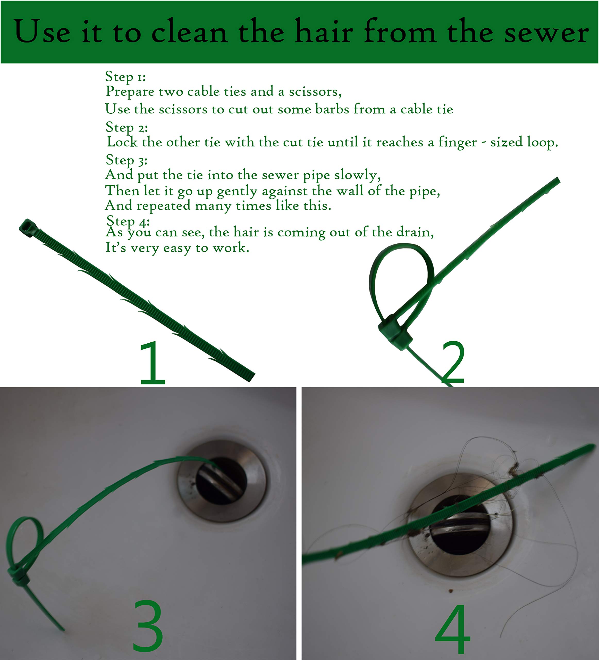100 Pcs Heavy Duty 12-Inch Nylon Cable Zip Ties - Self-Locking Wire Ties for Organizing Cables, Wires & Bundles | Ideal for Home, Office, Garden, Electronics & DIY Projects (Green)