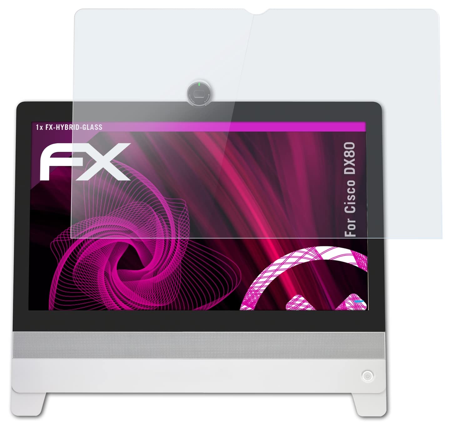 Cisco DX80 Screen Protector - 9H Hybrid-Glass FX Tempered Film for Plastic Glass Protection | Anti-Scratch, Bubble-Free | Perfect for Office Video Conferencing & Touchscreen Devices