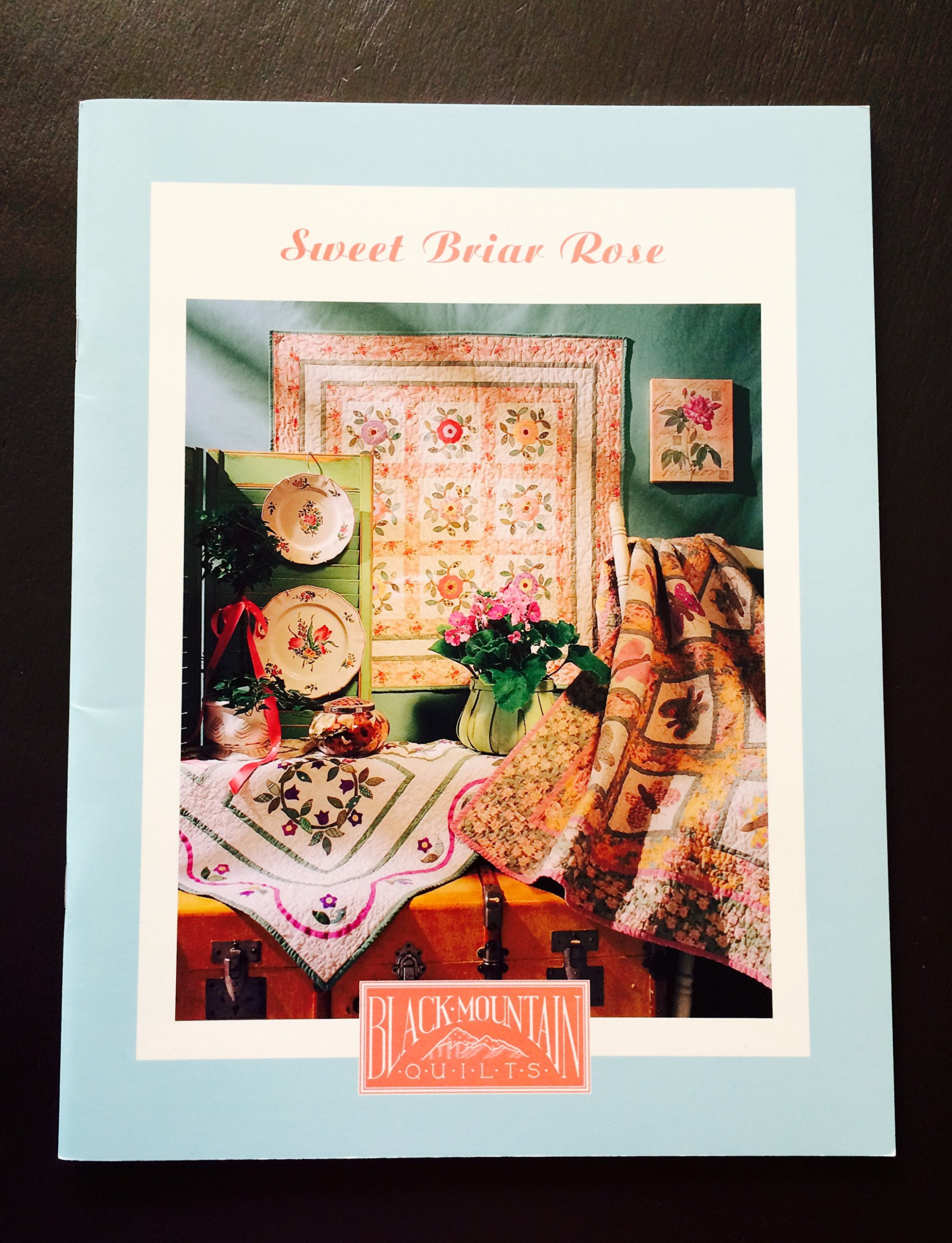 Sweet Briar Rose Quilt - Handmade Black Mountain Quilts for Bedroom Decor, Country Style Home Decor, Farmhouse Bedding, Wedding Gift Idea