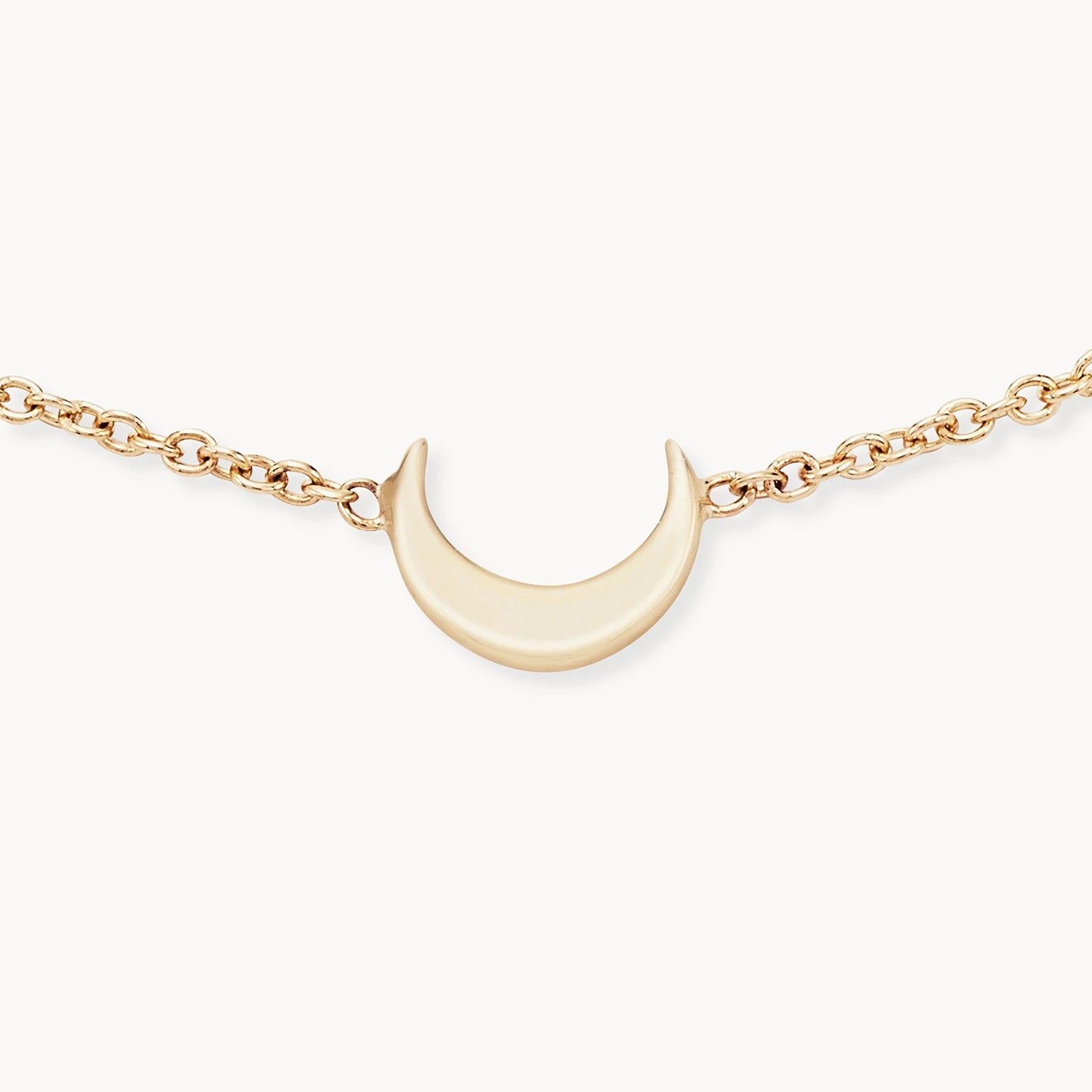 14K Yellow Gold Everyday Little Crescent Moon Bracelet - Dainty Minimalist Jewelry for Women, Perfect for Casual Wear, Gifts & Special Occasions