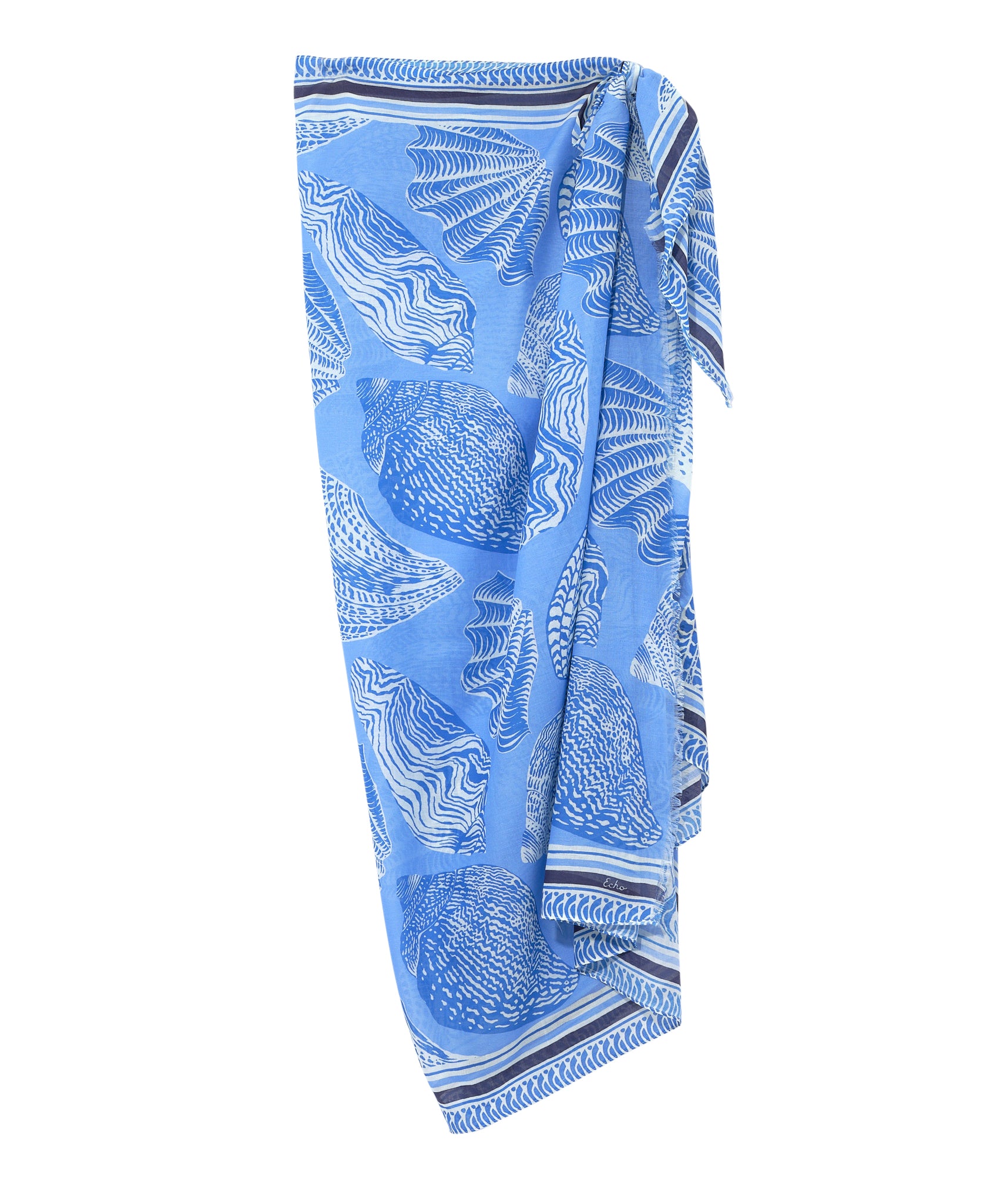 Big Shell Sarong Wrap - Stylish Beach Cover Up for Women, Lightweight & Breathable Summer Swimwear Cover, Perfect for Beach, Pool, Vacation & Boho Fashion