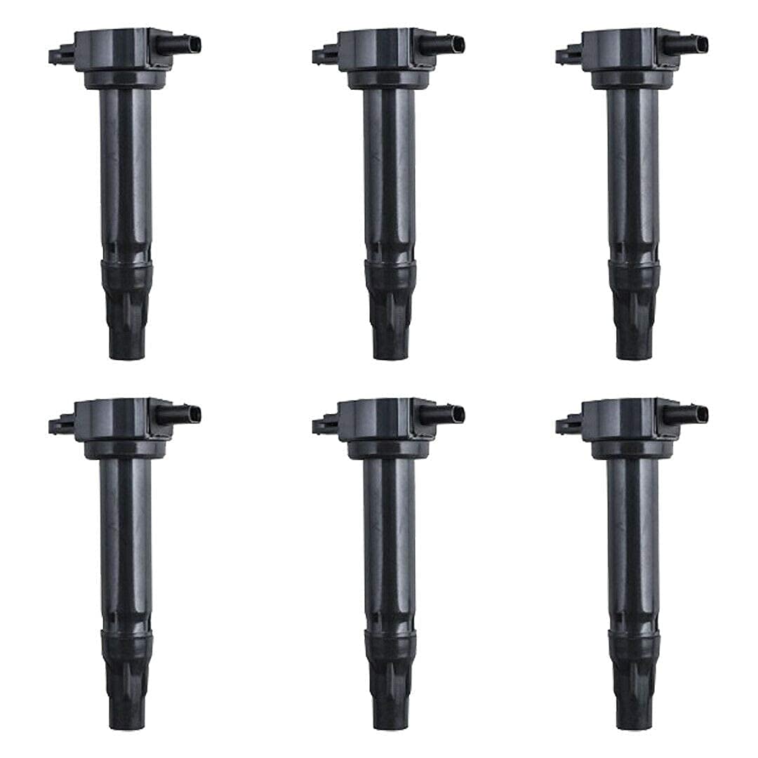 6-Piece Ignition Coil Pack & Iridium Spark Plug Set Compatible with Chrysler Dodge 300 Sebring Avenger Charger Magnum Stratus 2006-2010 2.7L V6 Engine - UF502 Replacement Parts for Smoother Acceleration & Better Fuel Efficiency
