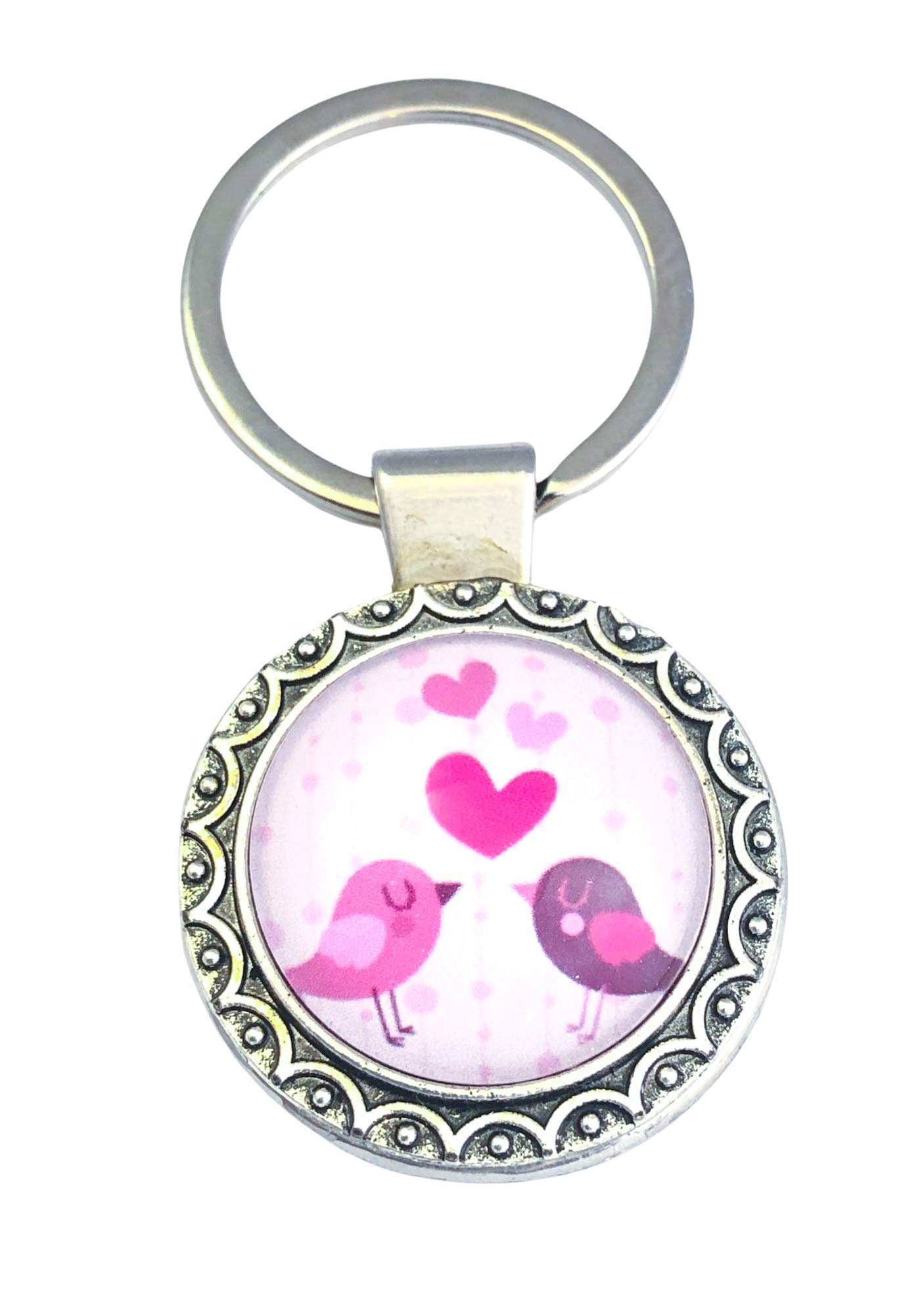 Romantic Love Birds Keychain for Women - Cute Couple Gift for Valentine's Day, Anniversary & Wedding - Perfect for Key Rings, Bags & Gifts