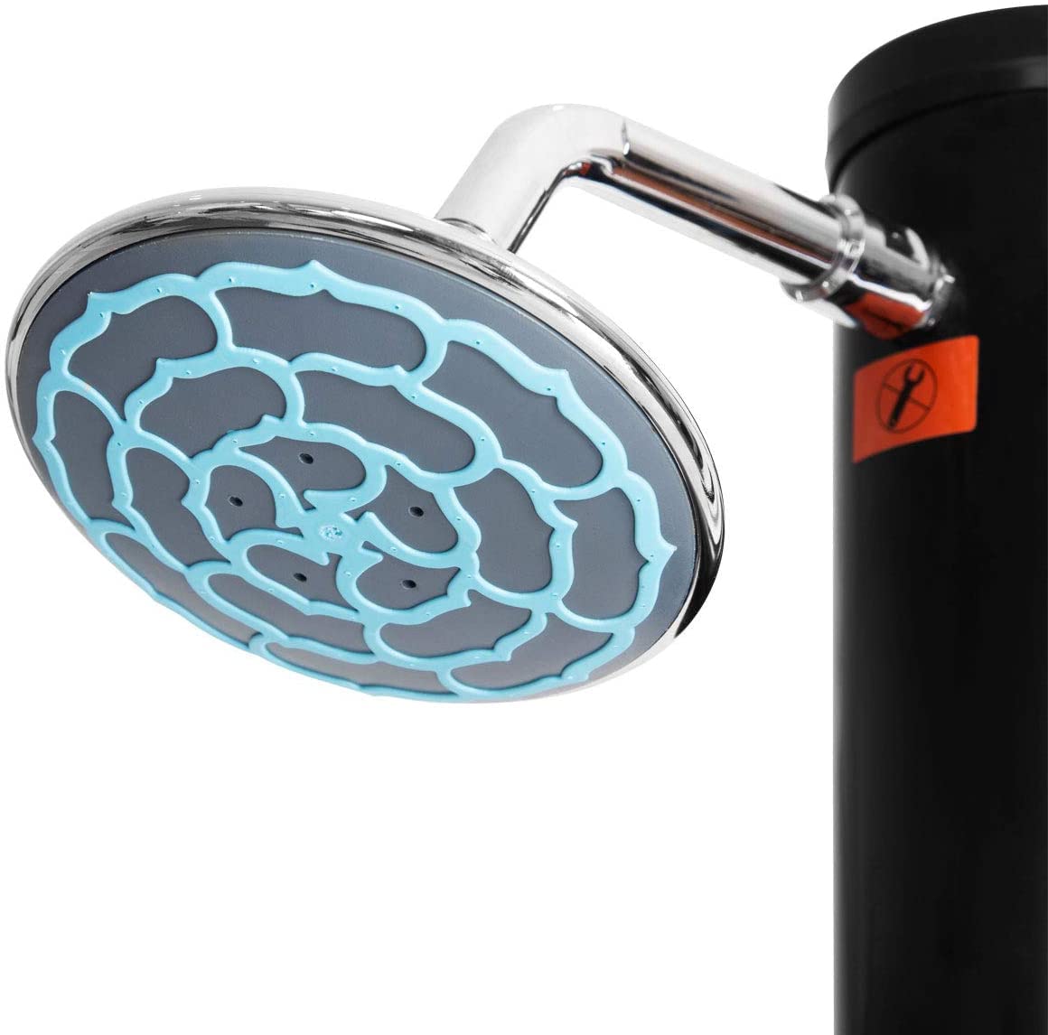 GRAFFY 7.2Ft 5.5 Gallon Solar Outdoor Shower with Adjustable Shower Head - Portable Camping Shower for Backyard, Poolside, Beach, RV & Travel - Easy Installation Black