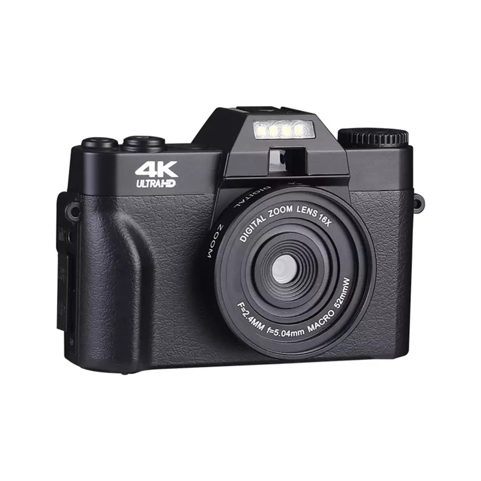 NMBHUS 48MP Digital Camera with WiFi, 16X Zoom & Flip Screen - Vlogging, Photography & Webcam for YouTube, Travel, Live Streaming (32GB SD Card, Black)