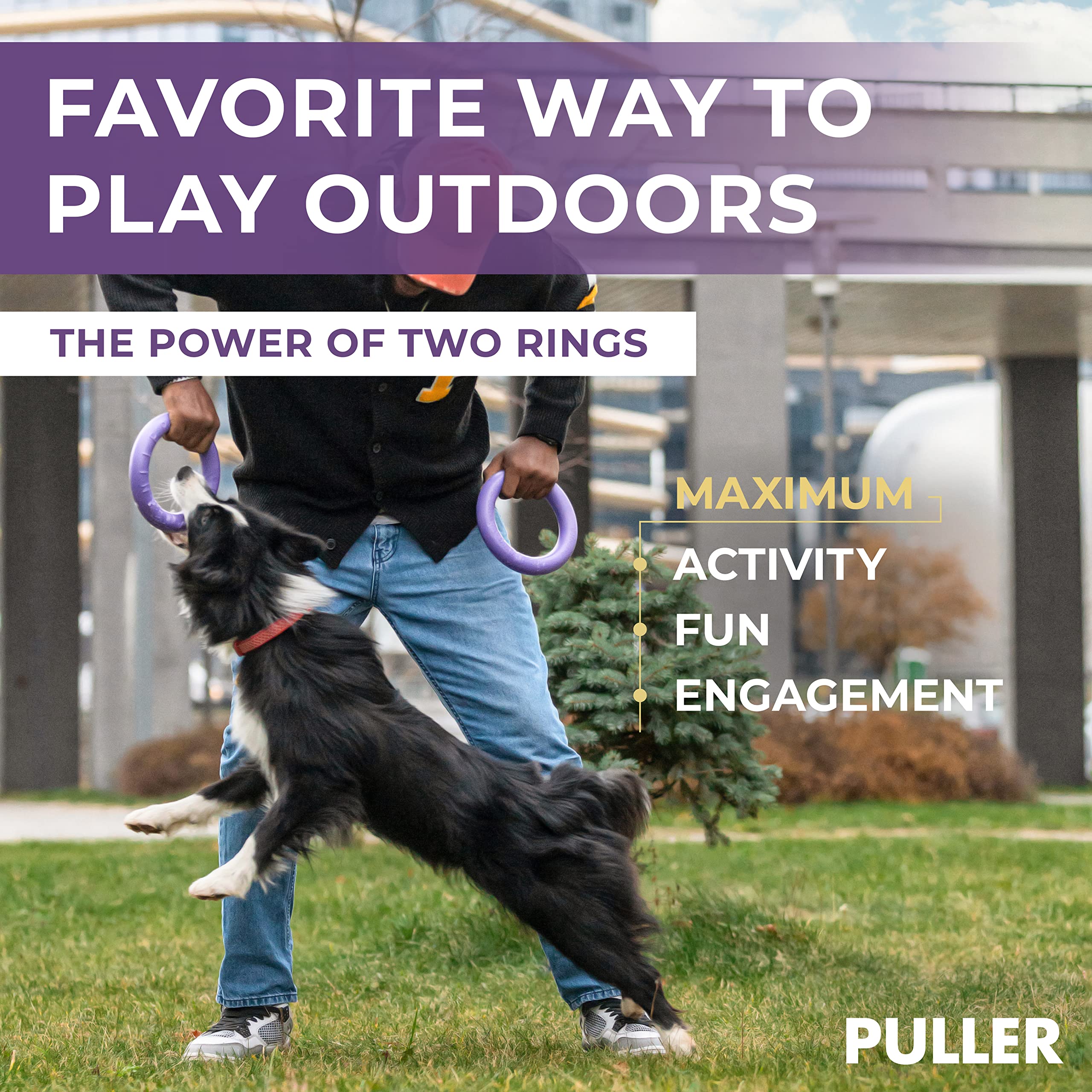 **Outdoor Dog Ring Toys for Fetch & Tug of War - Durable Dog Ball & Soft Frisbee Alternative for Small, Medium & Large Dogs - Perfect for Backyard Play, Agility Training & Exercise**